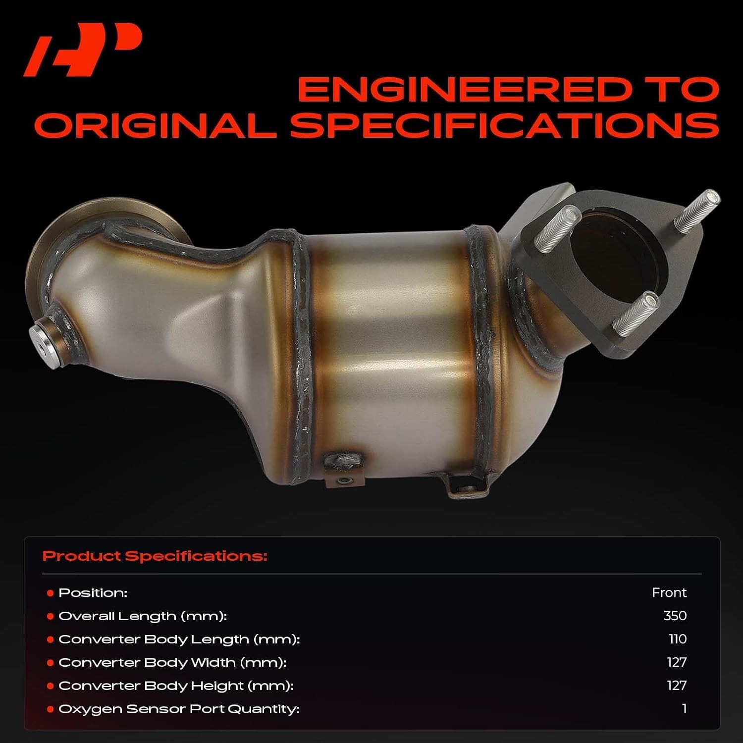 A-Premium Front Catalytic Converter with Gasket Kit Direct-Fit Compatible