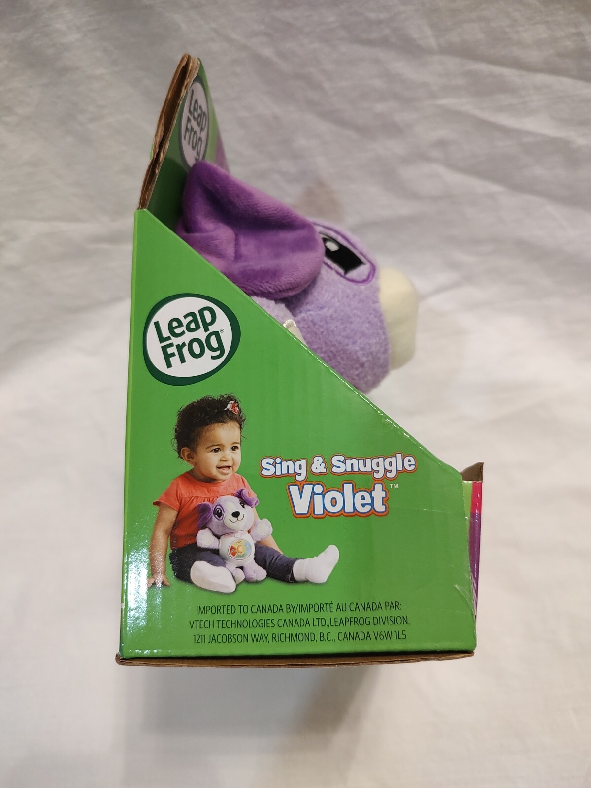 Leap Frog Sing & Snuggle On-The-Go Interactive Plush Puppy 6+ Months VIOLET NEW