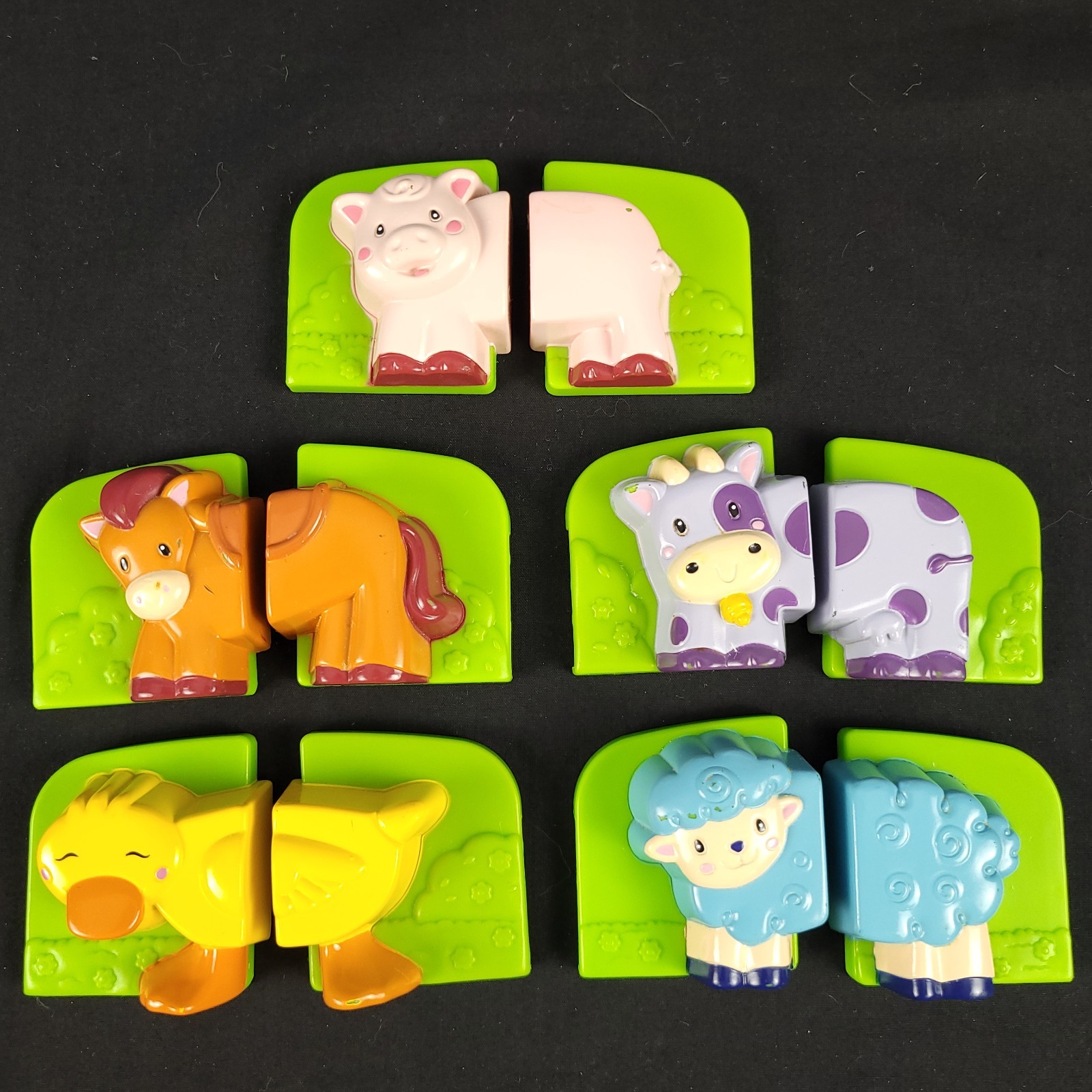LEAPFROG Fridge Farm Magnetic Animal Set duck pig horse sheep cow COMPLETE WORKS