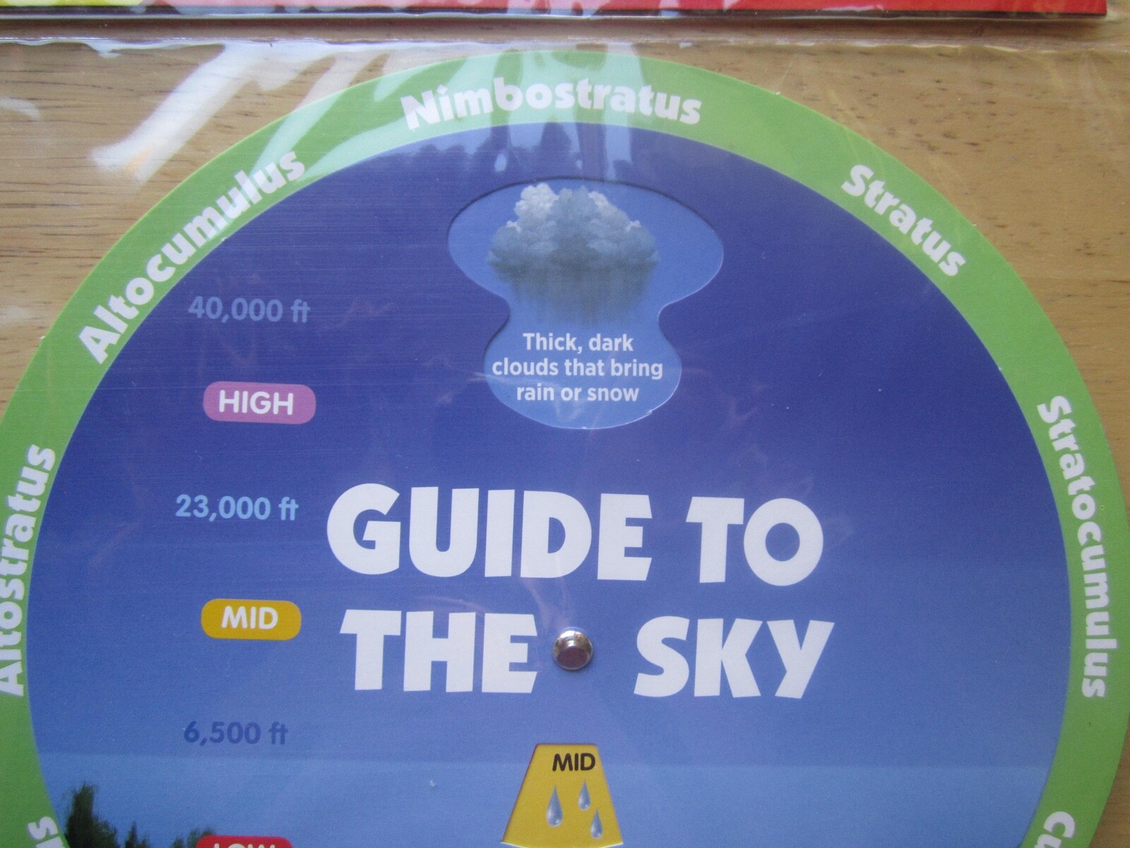 Teaching Tree Educational Spinner 8″ Guide To The Sky Cirrus Stratus Cumulus Pkg
