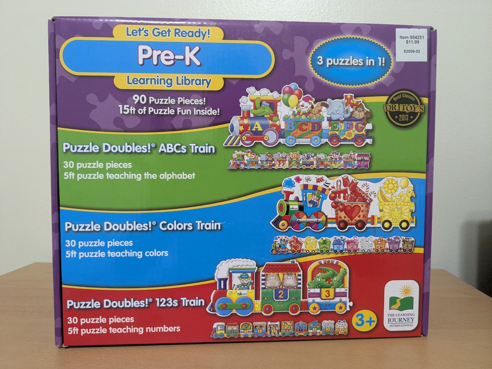 Lets Get Ready Pre-K Learning Library 3 Puzzles in 1 Set