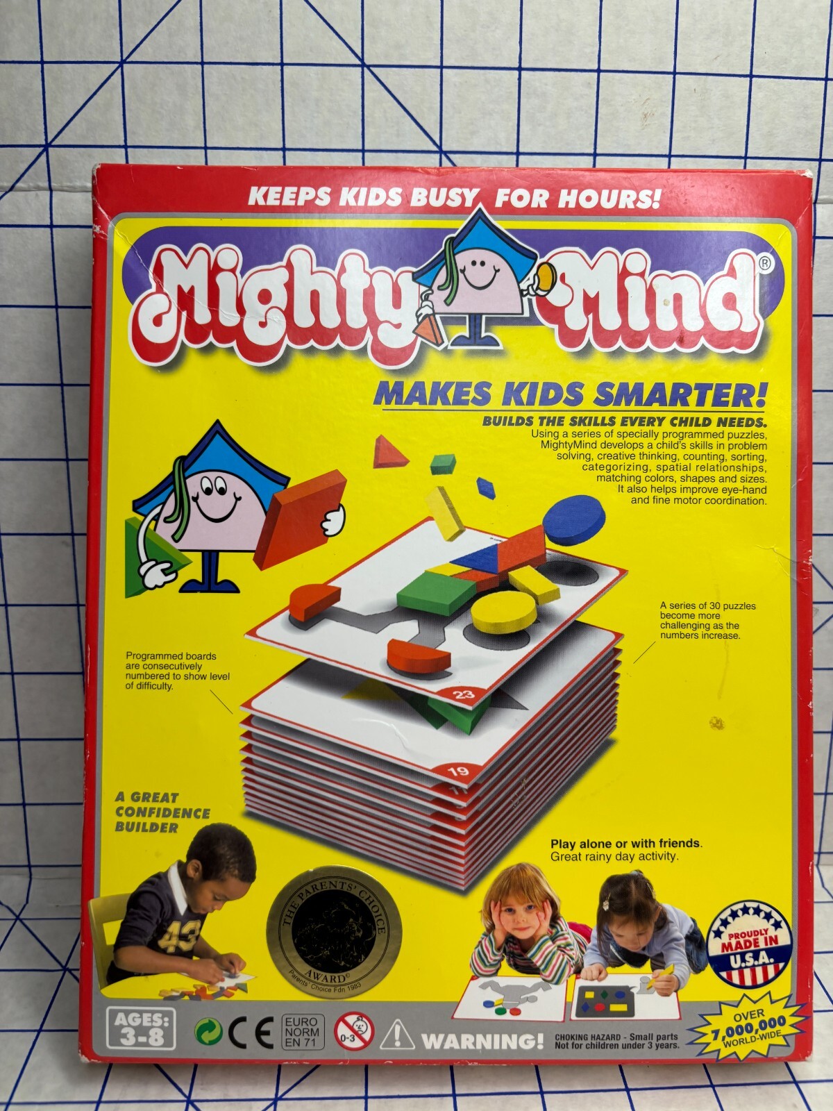 MIGHTY MIND Wood Children’s Educational Puzzle Challenge Game 1979 Homeschool