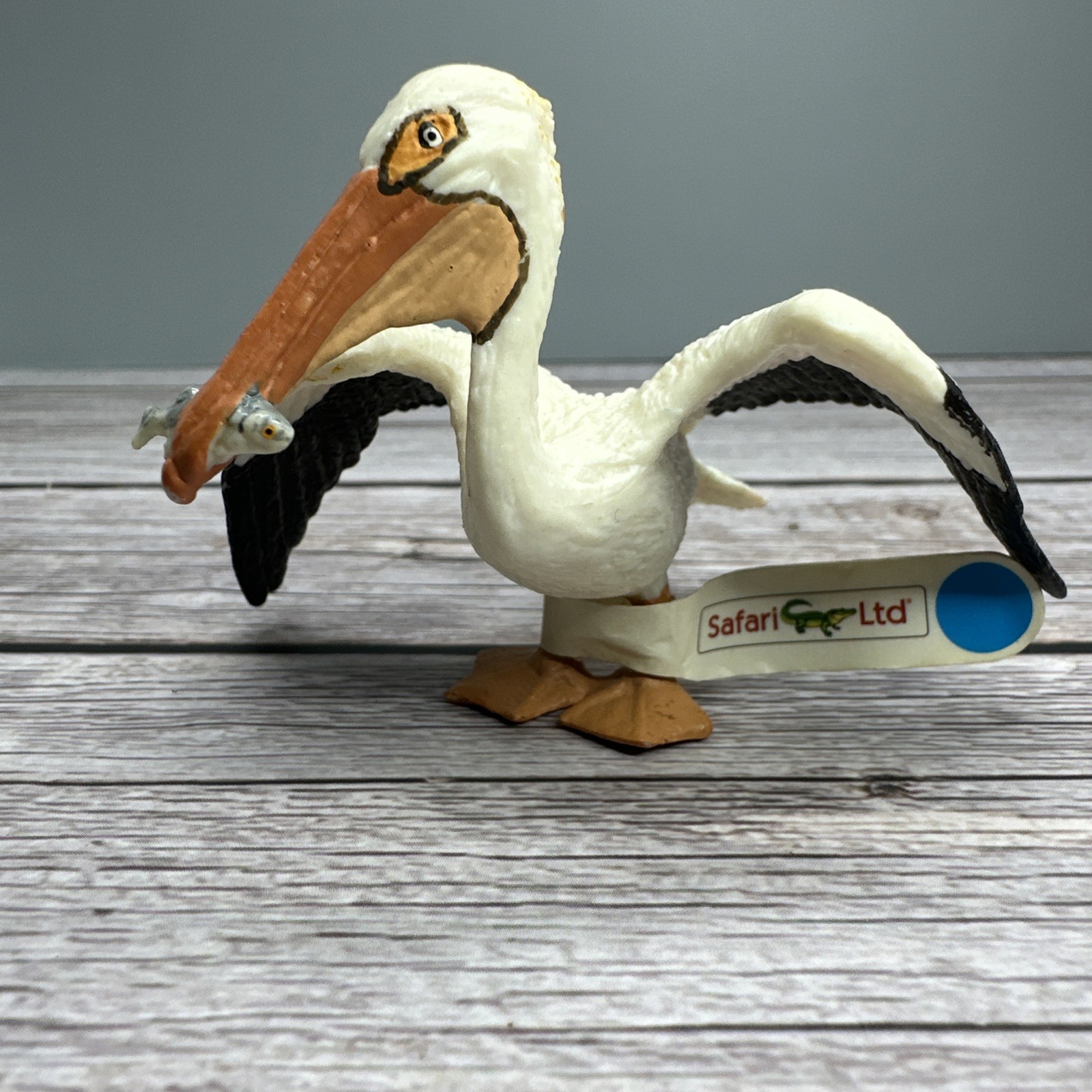 Safari Ltd PELICAN w/FISH Bird Figure 2004 Retired