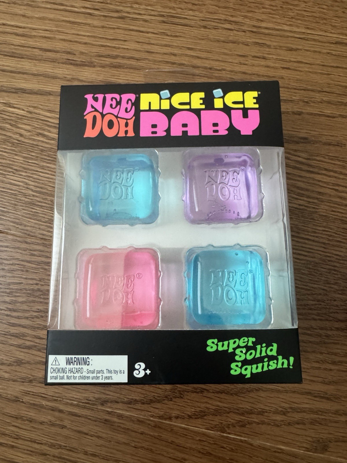 Nee Doh Fuzz Ball Nice Ice Baby 4 pack Cubes Pink Blue Purple Sealed Authentic