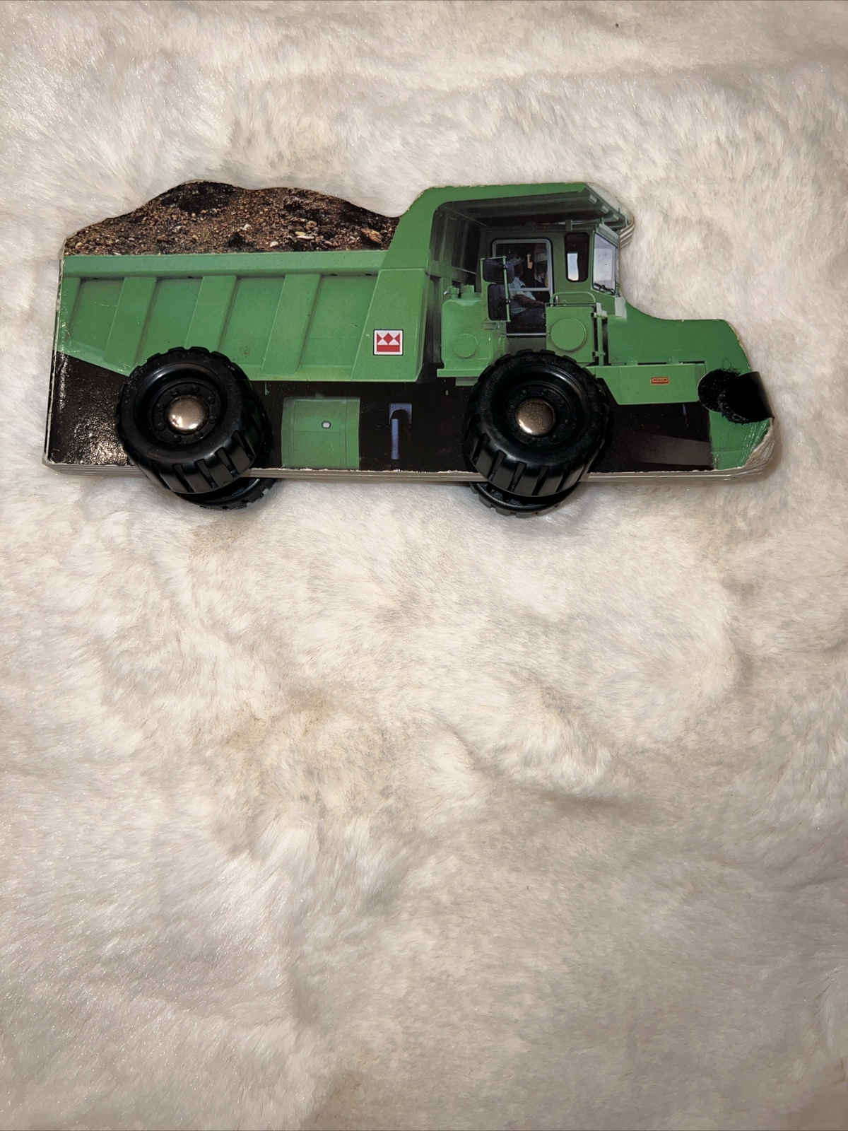 5 Baby Toddler Pre-school Truck-Shaped Board Books On Wheels Toy Trucks Stickers
