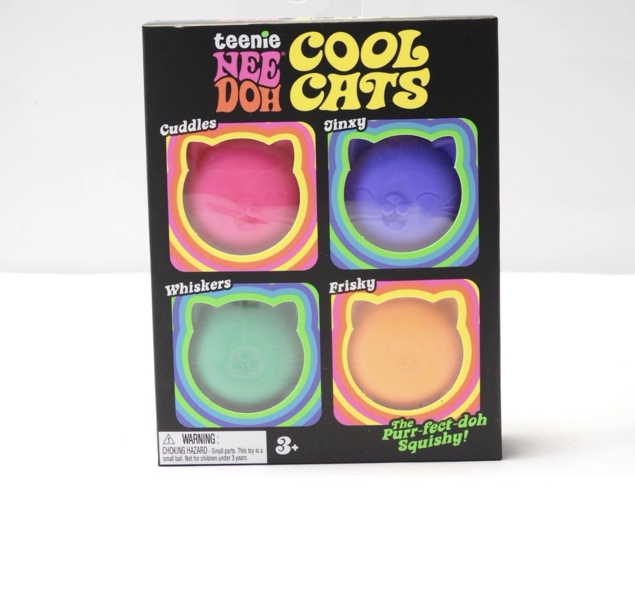 NEW Teenie NeeDoh Cool Cats 4 Pack, Four Nee Doh Mini Cats Set 100% AUTHENTIC