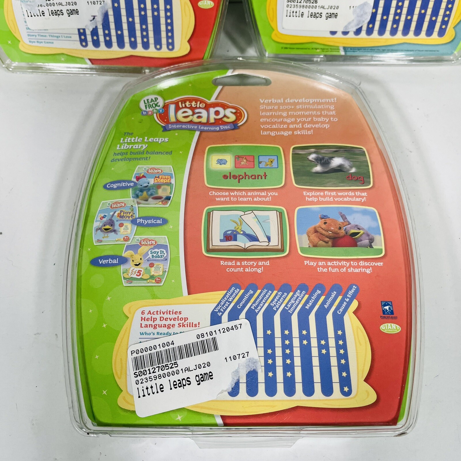 Leap Frog Baby Little Leaps Learning Alphabet Motor Skills Education 3 Pack New