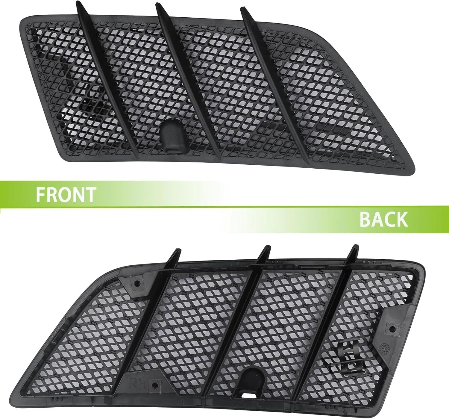 Pair Hood Air Vent Grille Cover Compatible with 2008-2011 Mercedes Benz W164