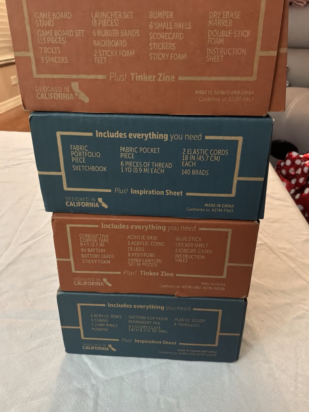 ****** Kiwi Co Tinker Crates – Lot Of 5 – New Science And Craft Age 9+ ******￼