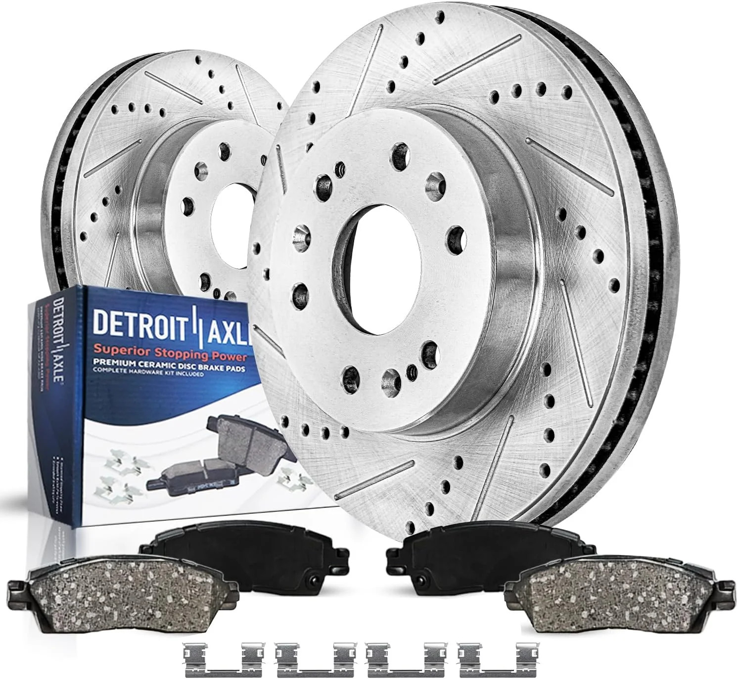 Detroit Axle – Front Brake Kit for Chevy GMC Silverado Sierra Suburban Express S