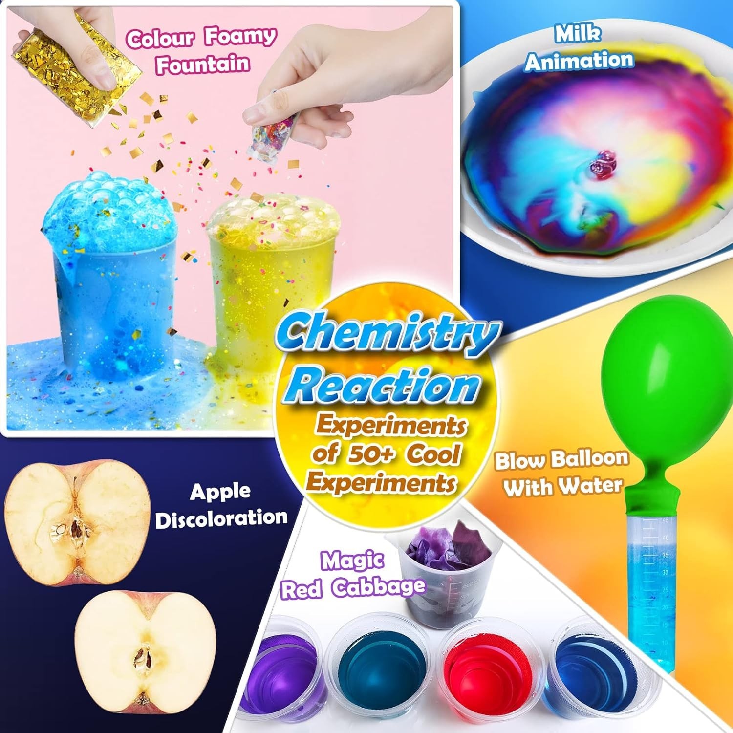 Science Lab Experiments Kit for Kids 50+ Toys Gifts for Boys Girls Chemistry Set