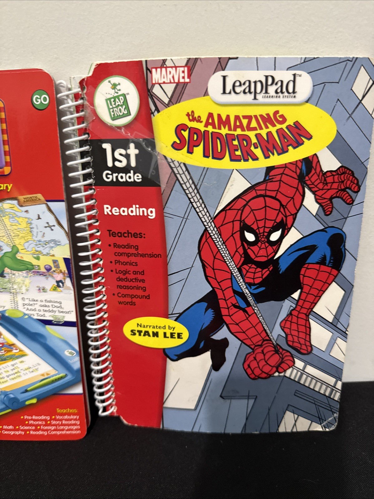 Lot 11 Cartridges & Books LeapPad Plus Writing Bag Grades 1-3