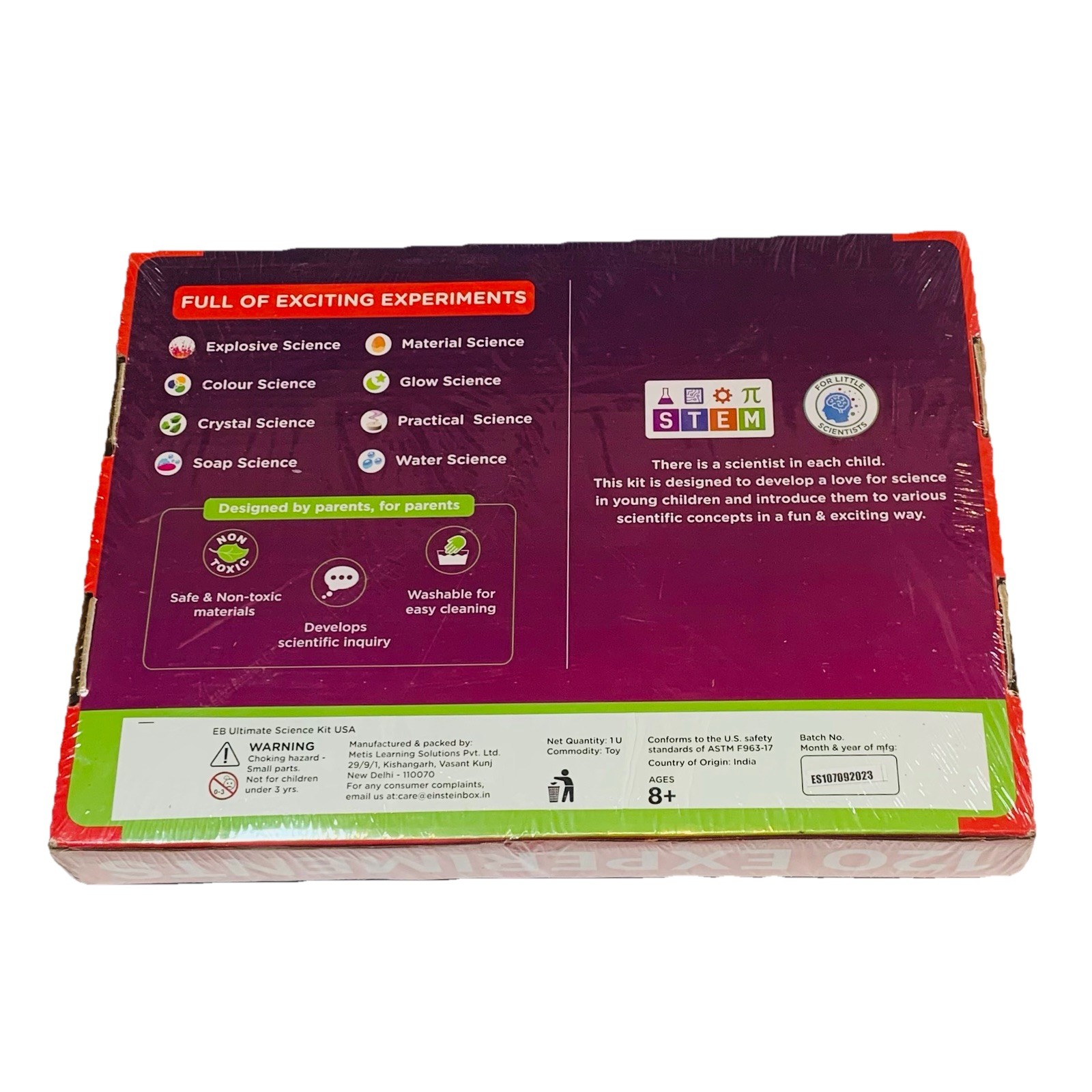Einstein Box Ultimate Science Kit Stem 120 Experiments Ages 8 and Up New Sealed