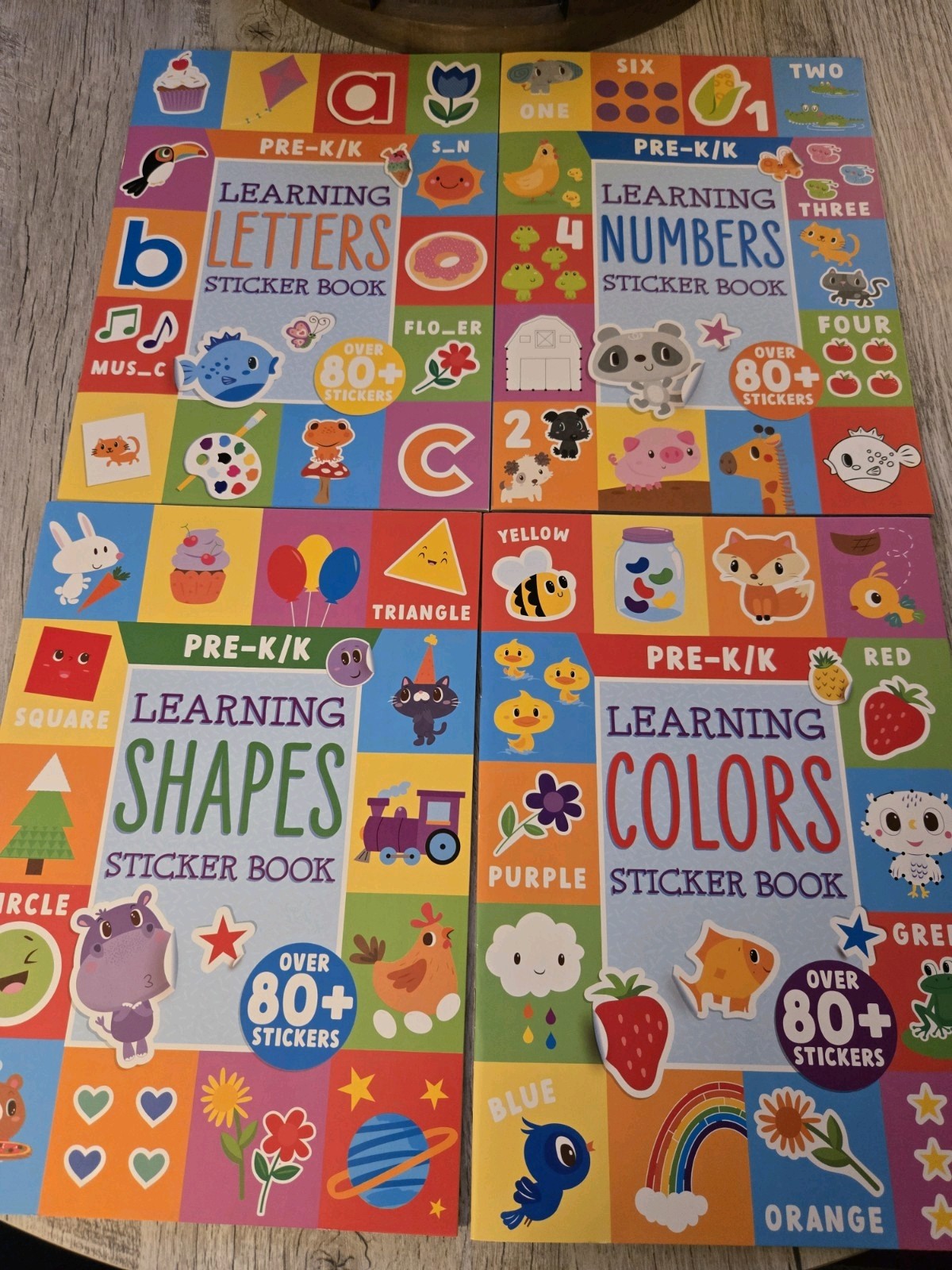 Learning Activity Books – PreK/K – 12 Pages Each Plus Over 80 Stickers