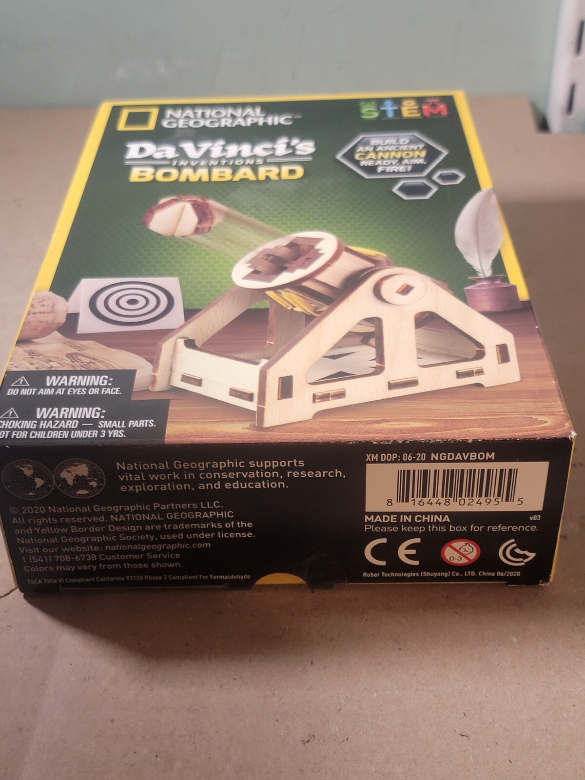 National Geographic Da Vinci’s Bombard Kit Build an Ancient Cannon STEM Complete
