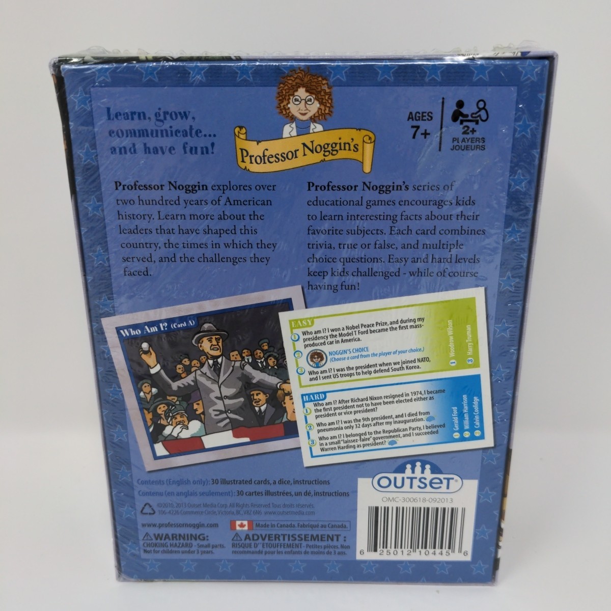 Brand NEW Sealed Professor Noggin’s Presidents of the United States Card Game