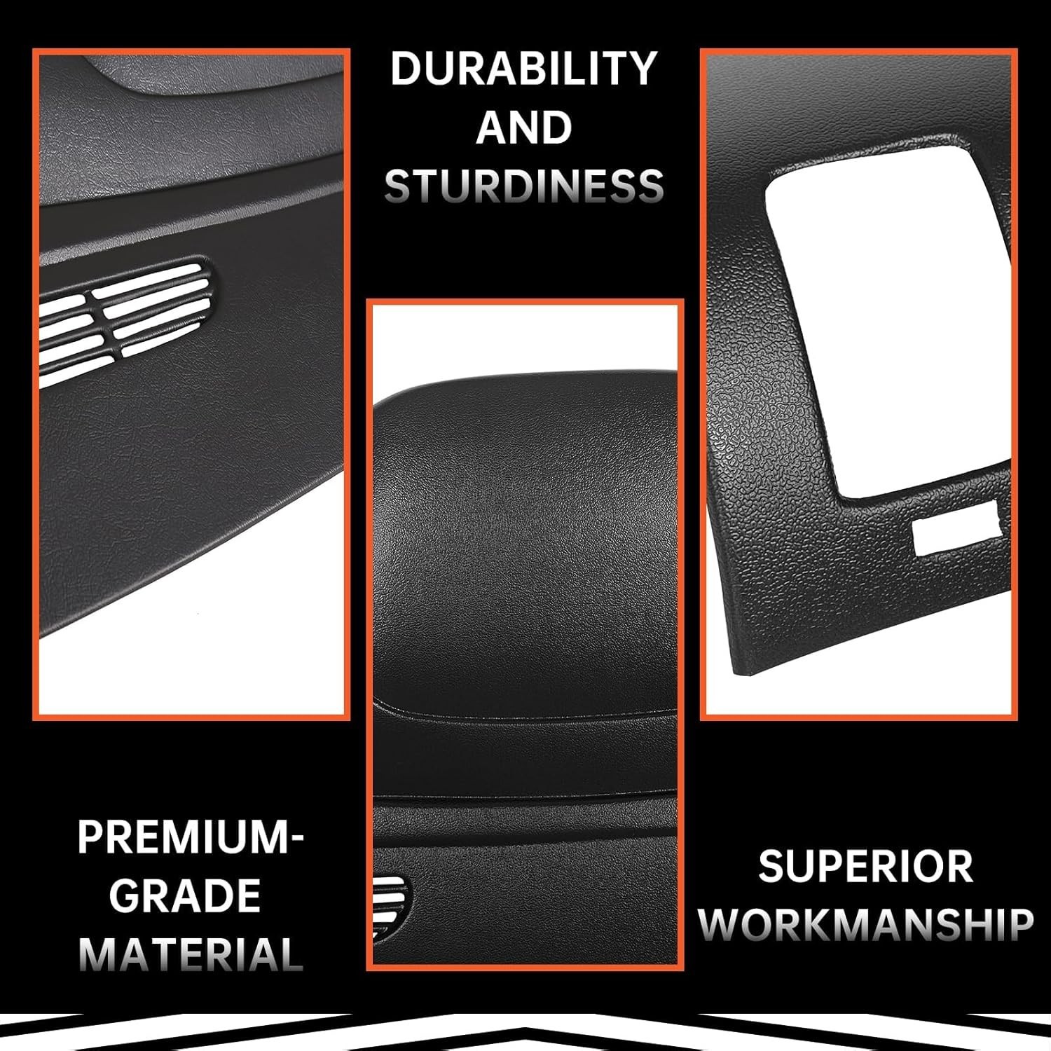 Kojem Black Dash Board Cover Compatible with 2007-2013 Chevy Chevrolet Silverado