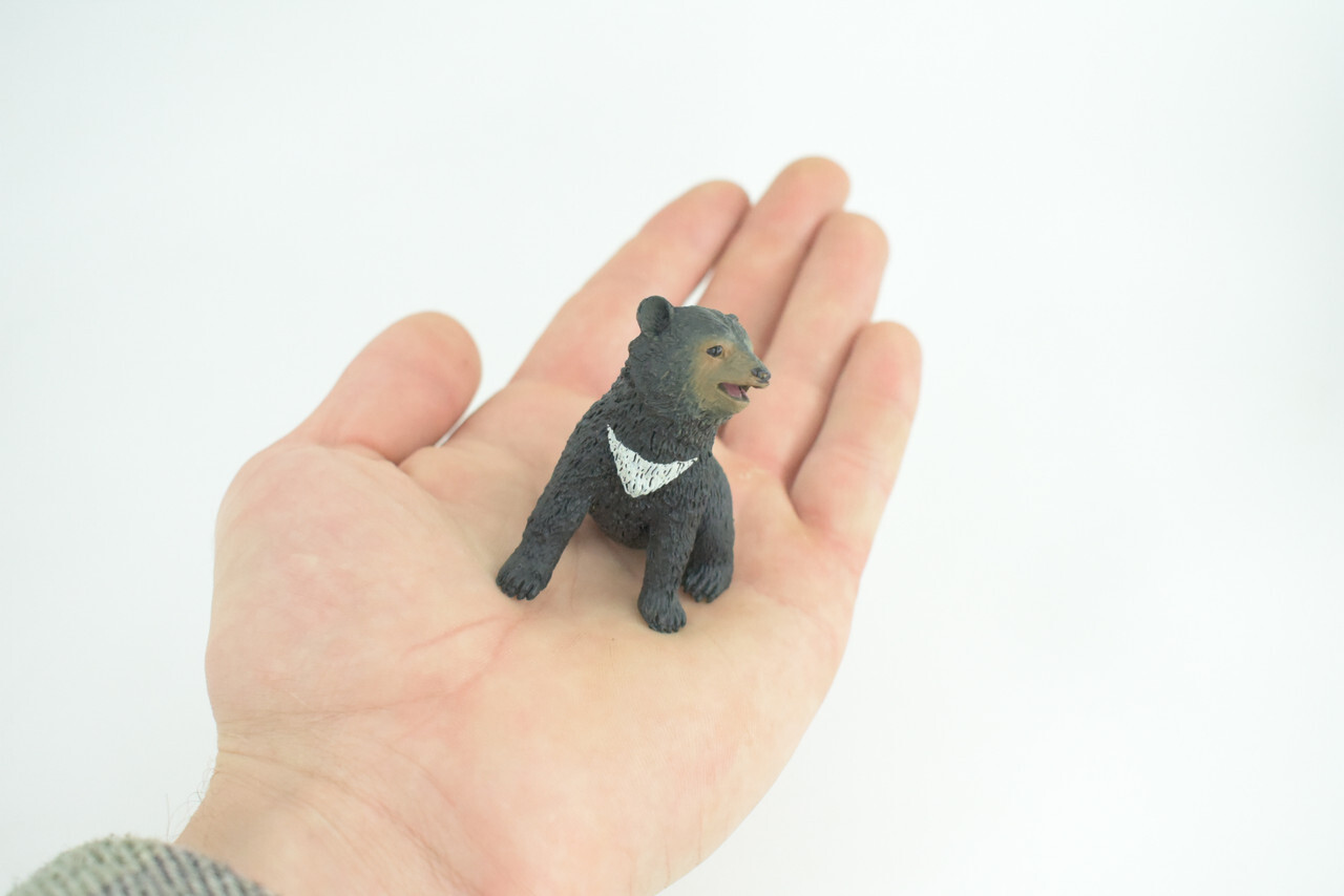 Sun Bear Cub Toy, Realistic Hand Painted Rubber Model, 2 1/4 Inches CH951 BB209