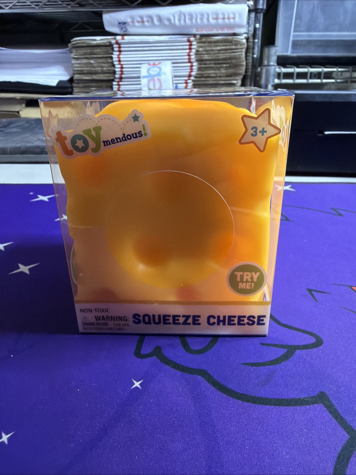 🧀 Squeeze Cheese Large Squishy Toy Toymendous – New in Box US Seller Fast Ship