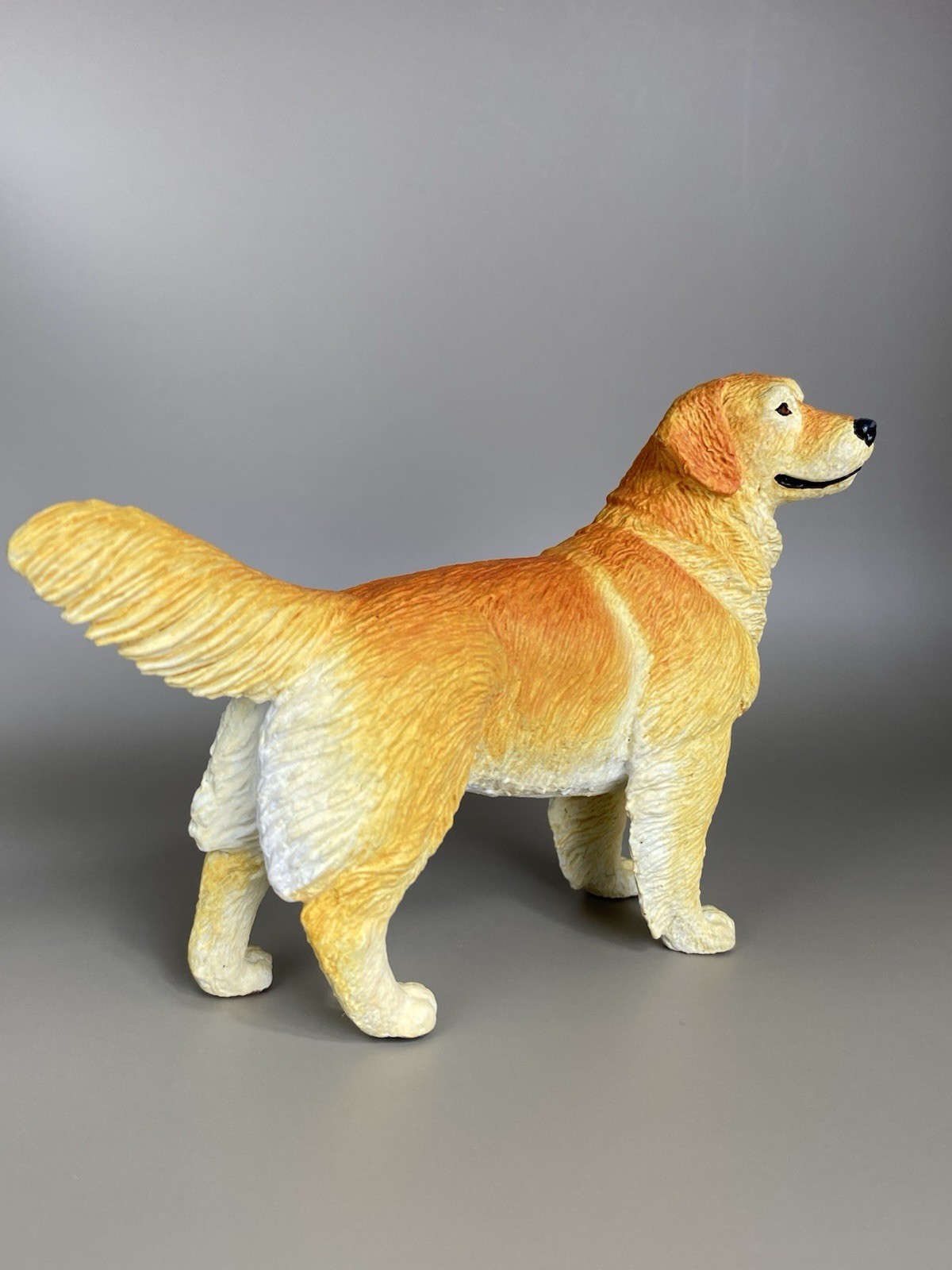 OOAK Custom Schleich Safari Ltd Golden Retriever Dog Plastic Toy Animal Figurine