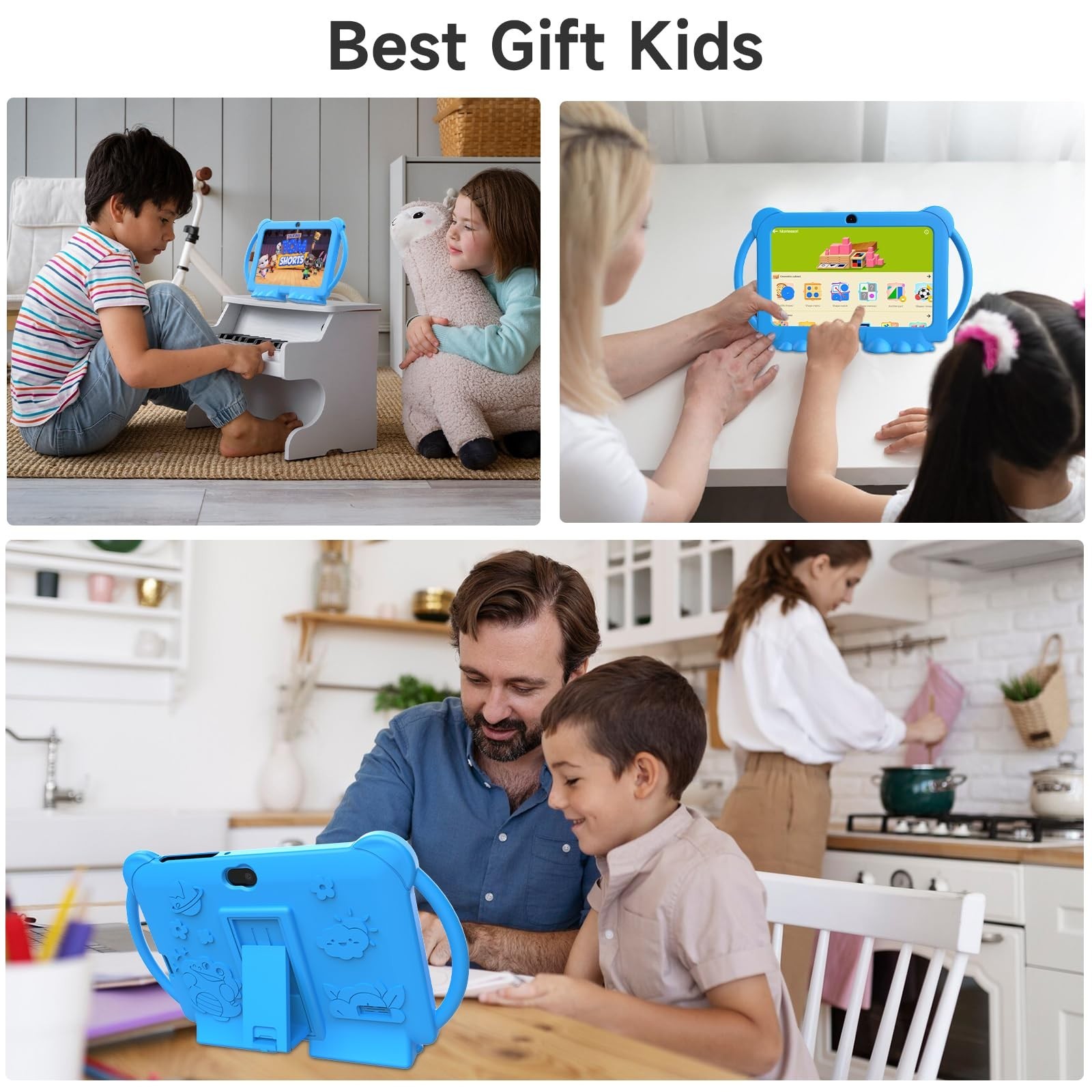 7″ Kids Tablet Android 12.0, 4GB RAM, 32GB Storage, Bluetooth, Dual Camera, Pare