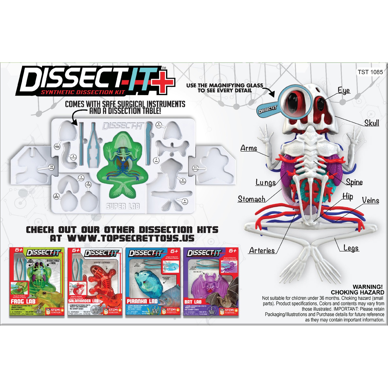 Top Secret Toys: Dissect-It, Deluxe Super Frog Lab, Science Kit, Kids