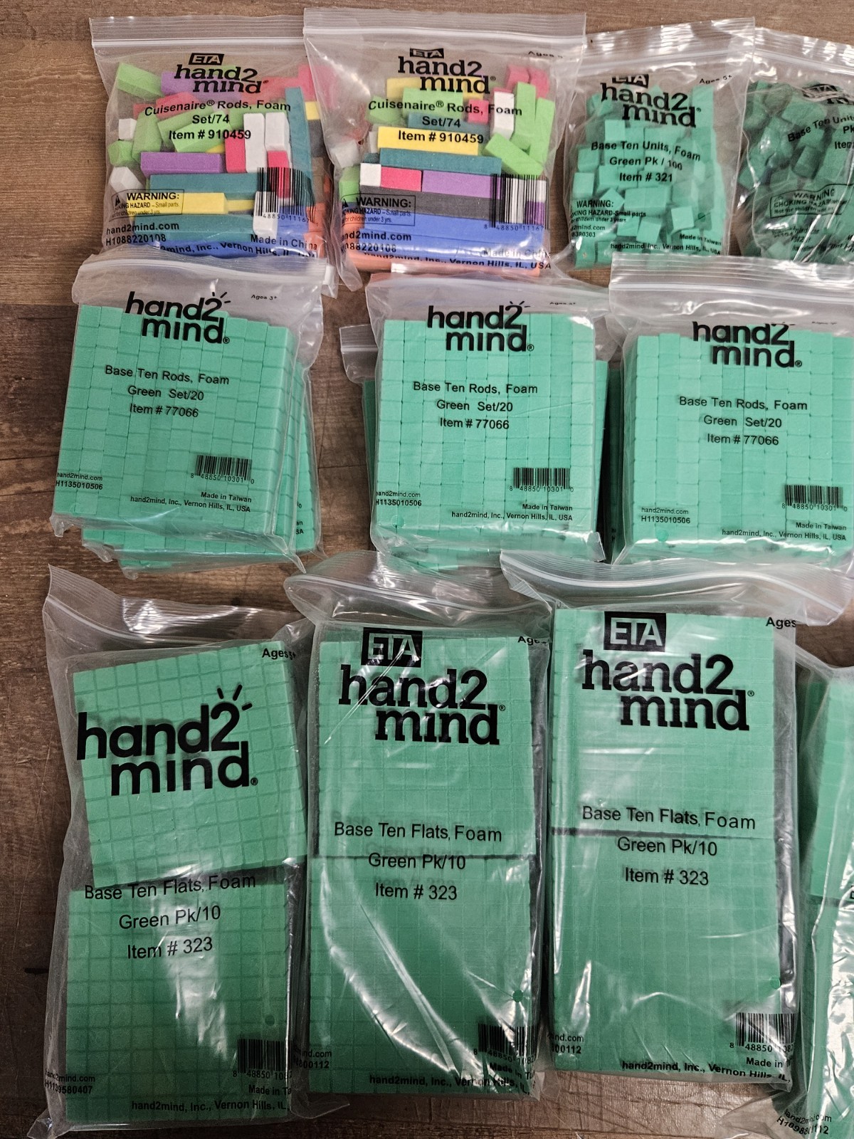 STEM Foam Rods, Flats And Singles Mixed Lot Home School Counting