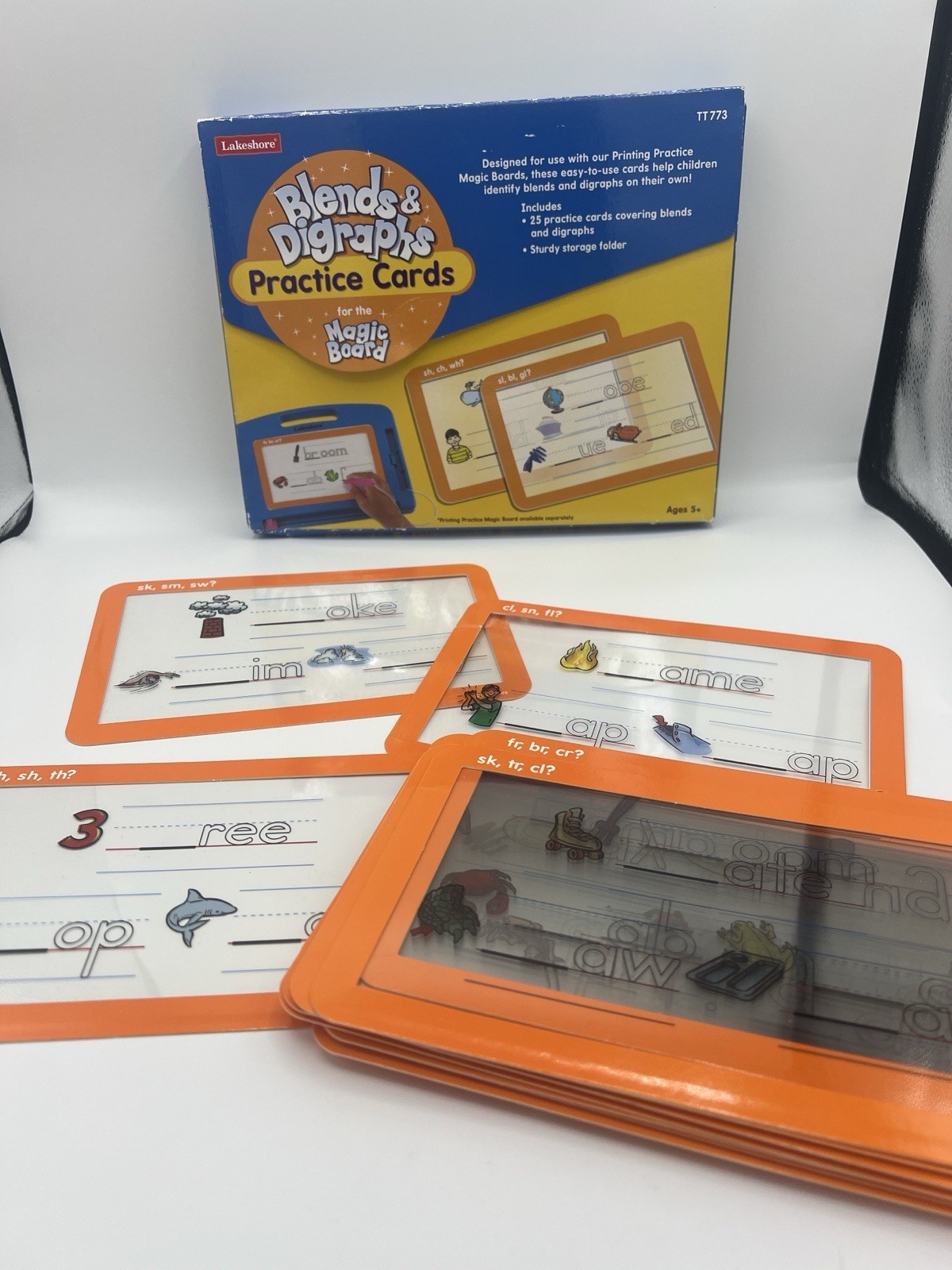 Lakeshore Magic Board. Practice Cards ELAR Lot Vowels, Blends, Sounds, Word Fam