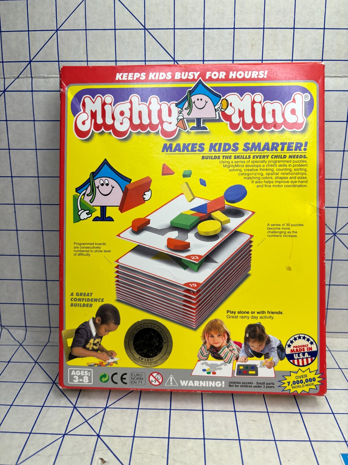 MIGHTY MIND Wood Children’s Educational Puzzle Challenge Game 1979 Homeschool