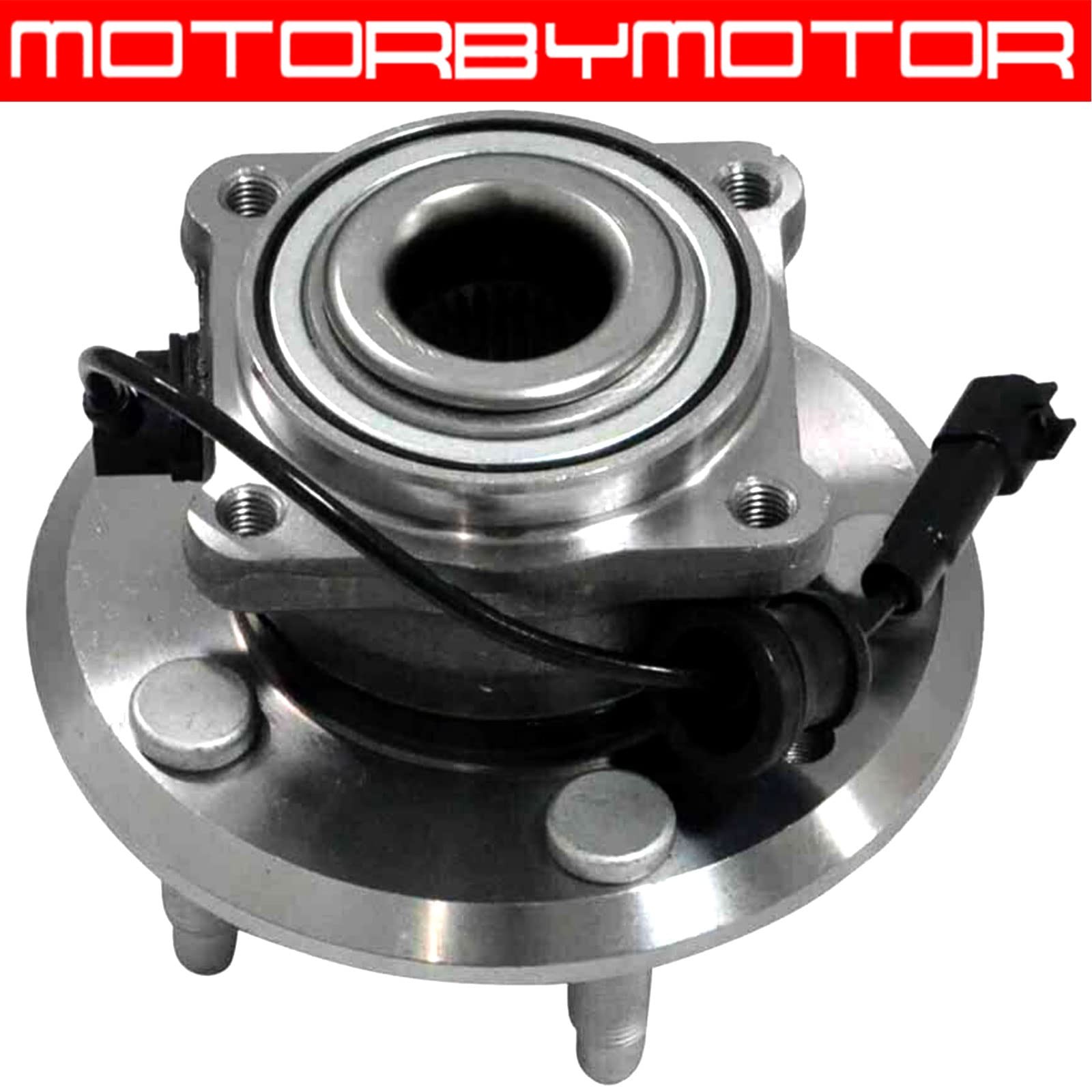 MotorbyMotor 512440 Rear Wheel Bearing and Hub Assembly with 5 Lugs 1pc