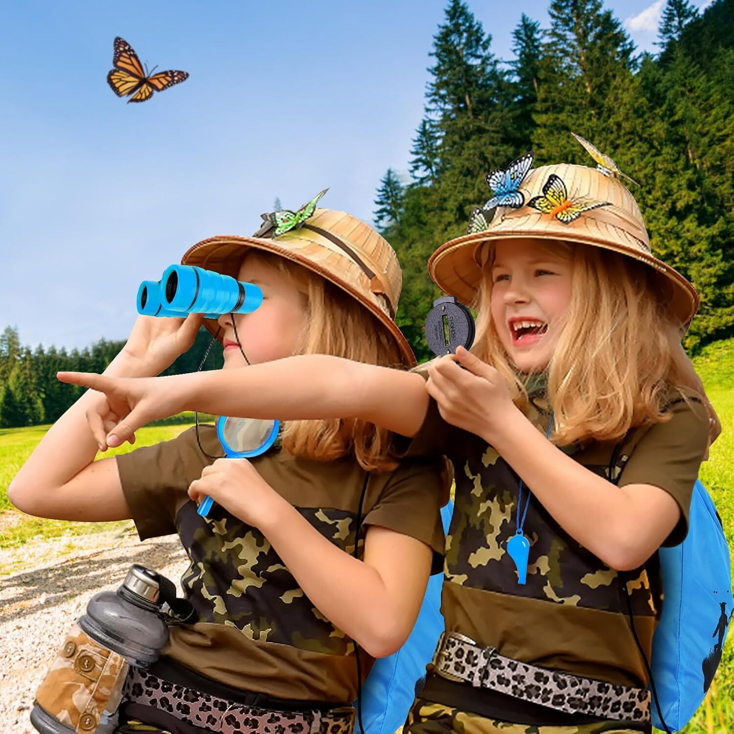 ESSENSON Kids Explorer Kit � Outdoor Adventure Kit with Binoculars for Ages 4-8