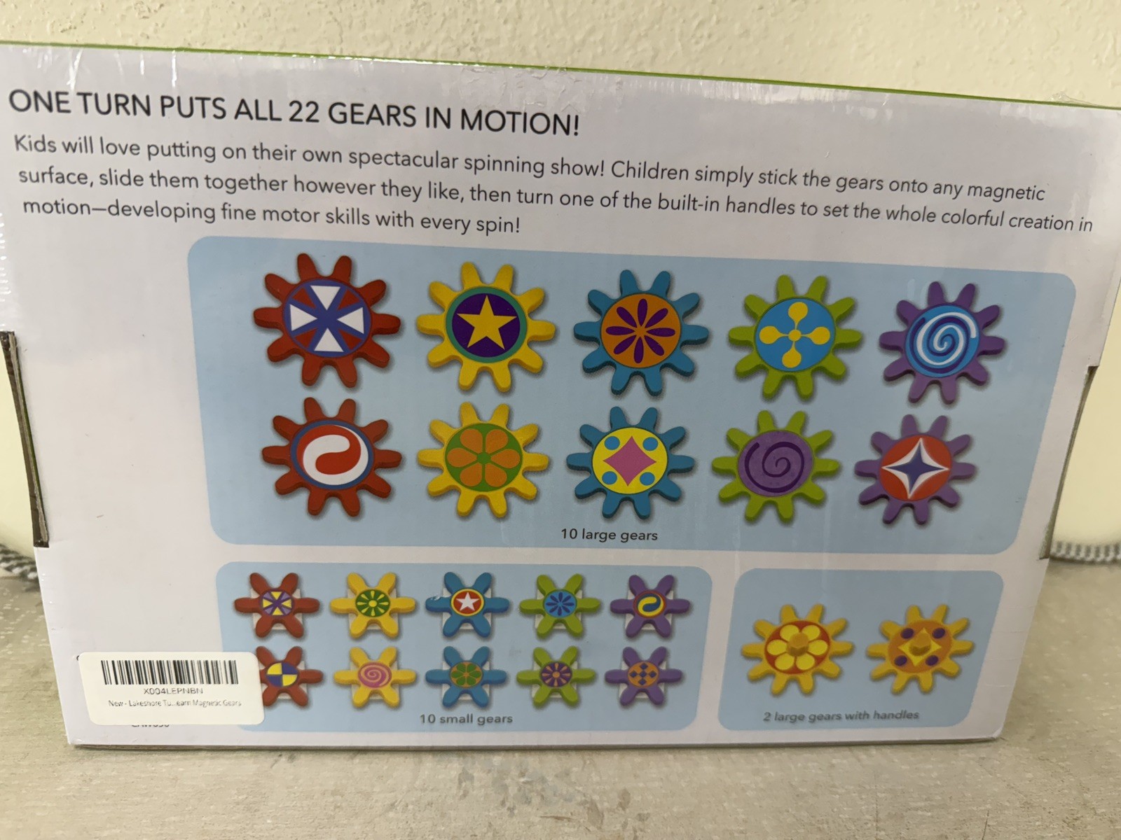 Lakeshore Magnetic Gears Set 22 pcs learn and play STEM Toy Ages 3+ New Sealed