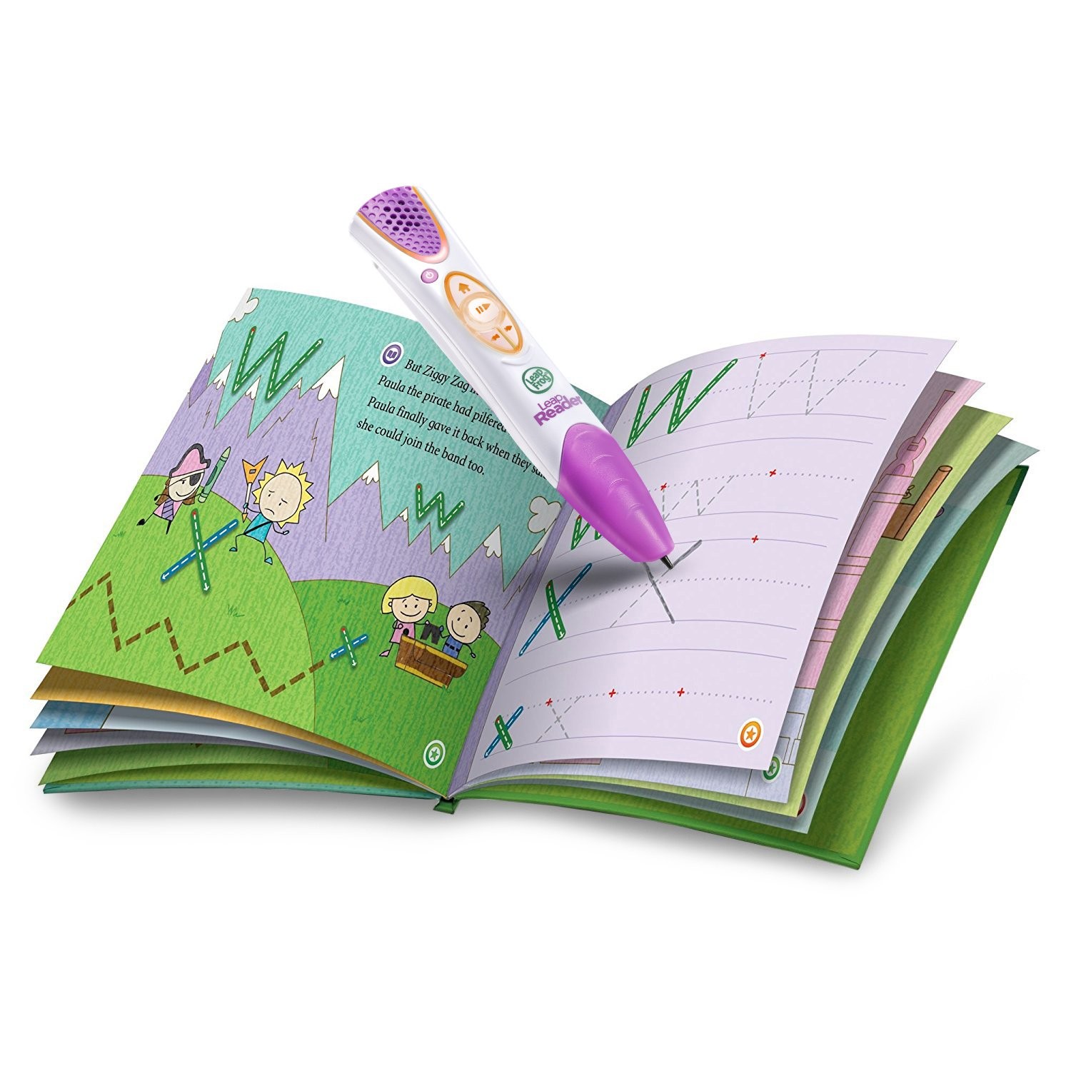 LeapFrog LeapReader System Learn-to-Read 10 Book 1.3″ X 6.6″ x 1.2″, Pink