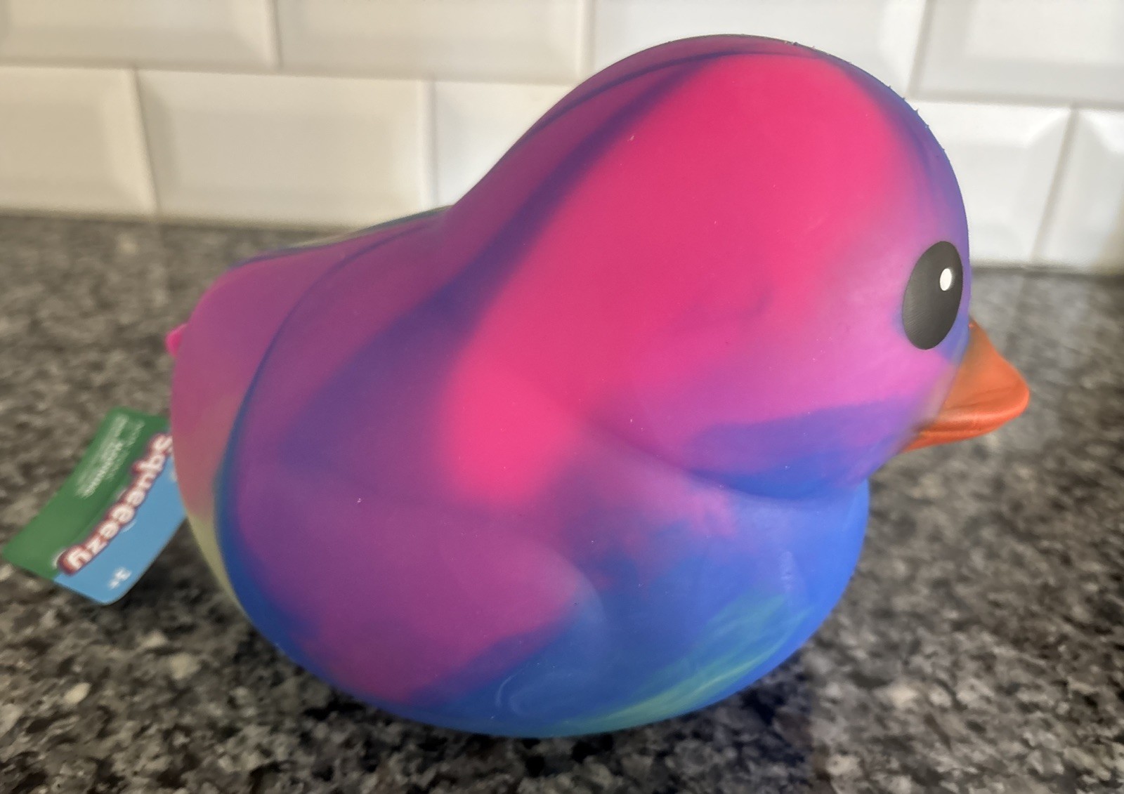 Sunny Days Jumbo Squeezy Duck – Tie-Dye Squishy Stress Relief Toy New
