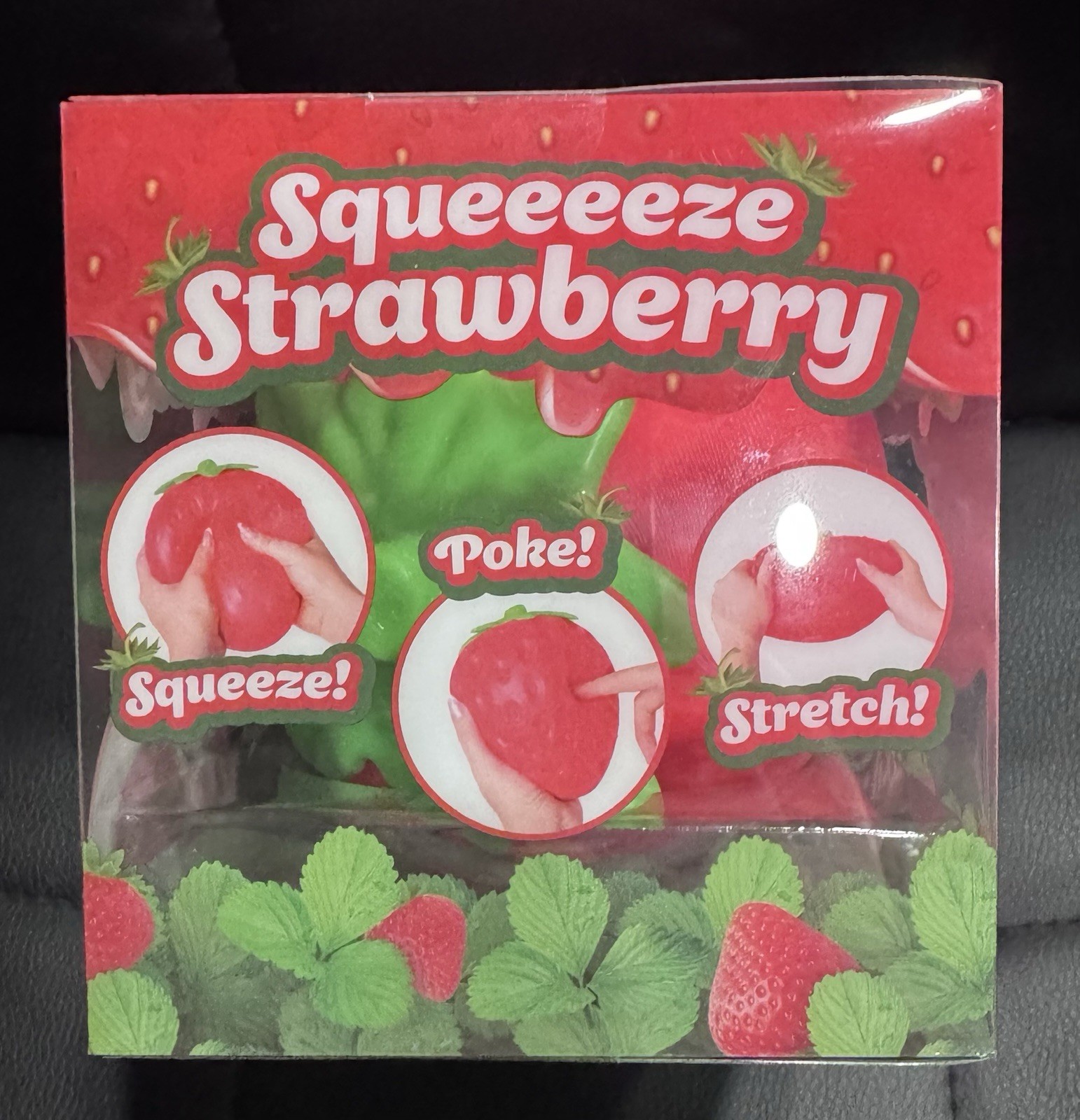 Squeeezy Jumbo Squeeeeze Strawberry Squishy Toy Sensory Sunny Days Squish