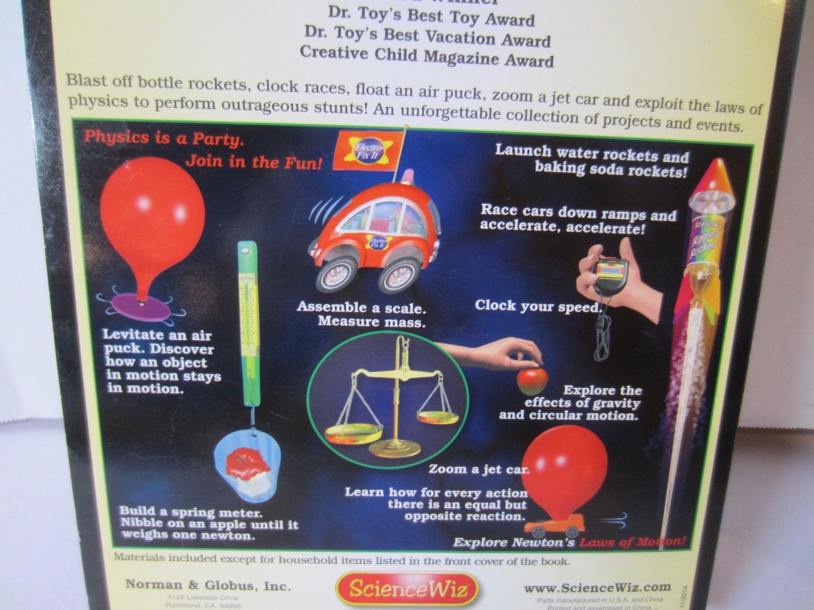 NEW Science Wiz Physics Educational Kit Newton’s Laws /Motion-Penny Norman(254EF