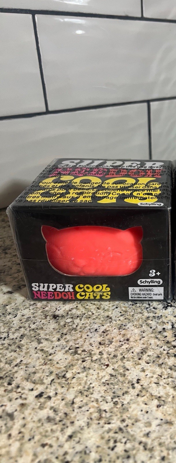 Schylling NeeDoh Super Cool Cats Red Squeeze Toy Ages 3+ Kids & Teens