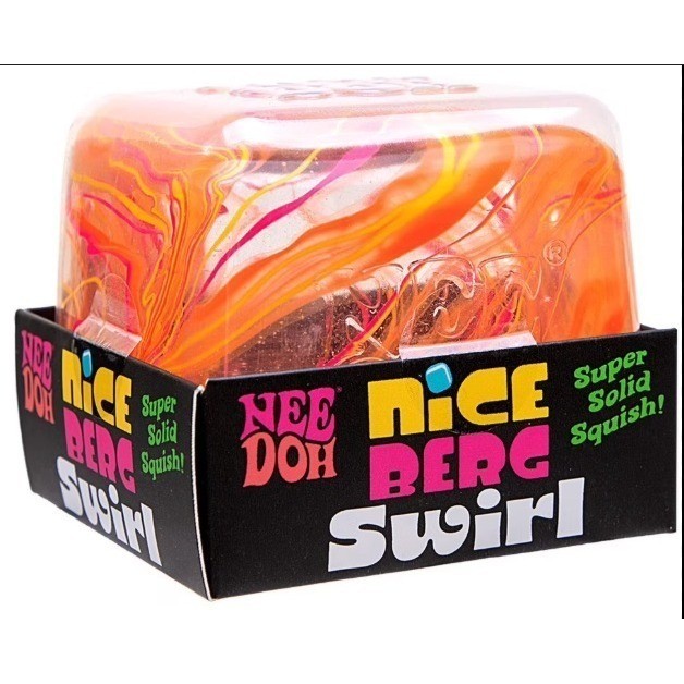 ORANGE!!! Schylling Needoh Swirl Nice Berg – Giant NeeDoh Swirl Nice Cube! NEW!