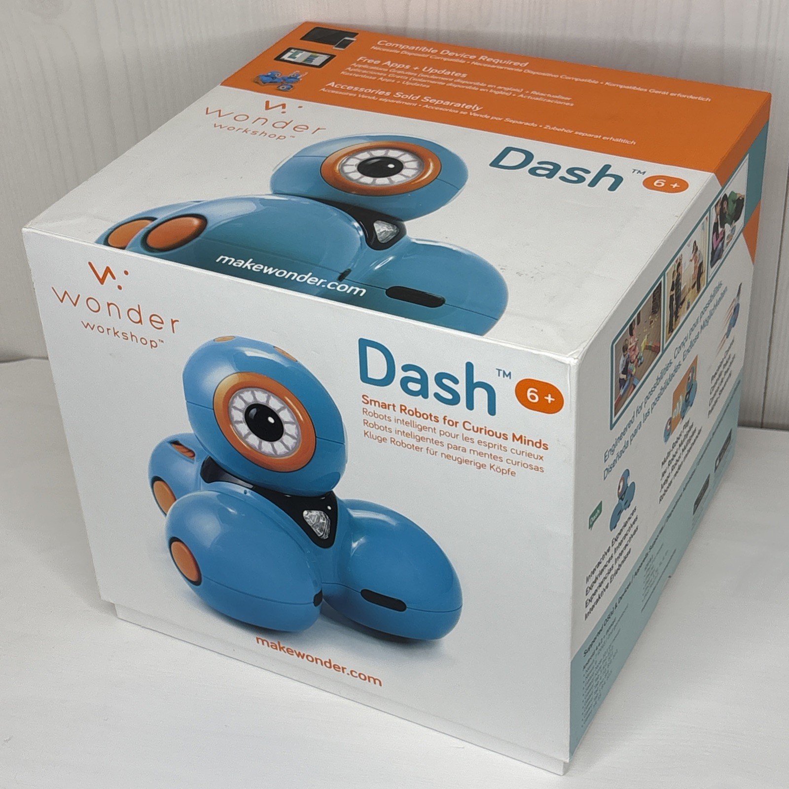 Wonder Workshop DA01 Dash Robot – Blue – Complete In Box – Excellent Condition!