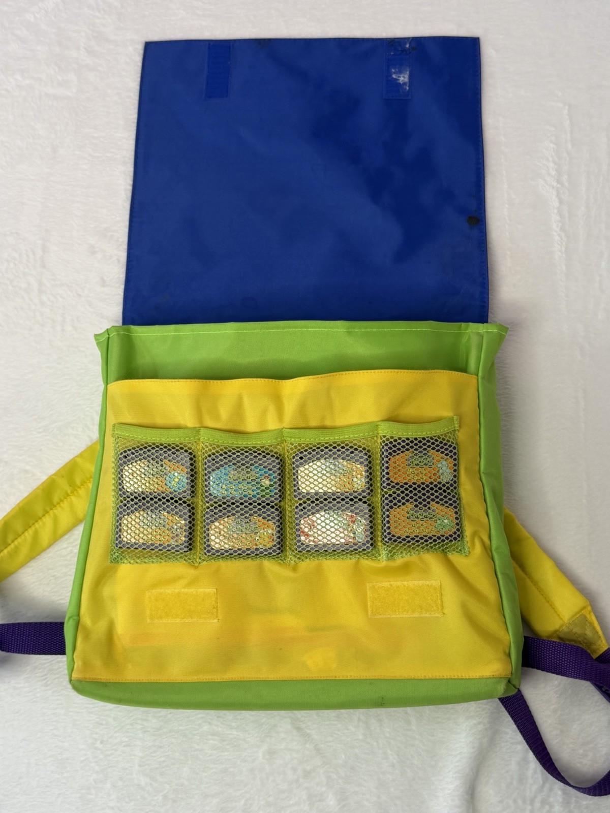 Leapfrog LeapPad Learning Game System Console Model 57-000-01 w/backpack TESTED
