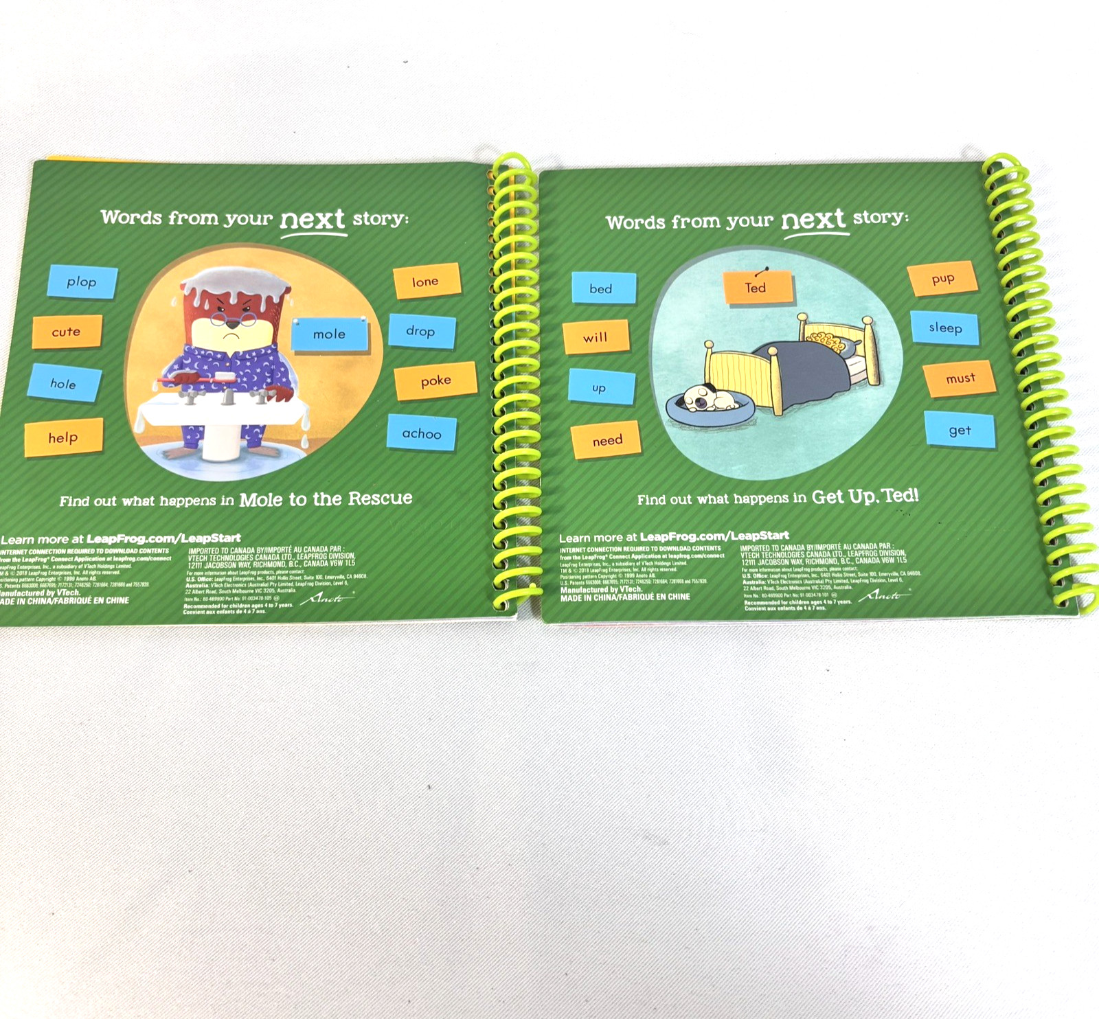 Leap Frog Leap Start Learn to Read Books Lot of 2 Aged 4-7 Short & Long A