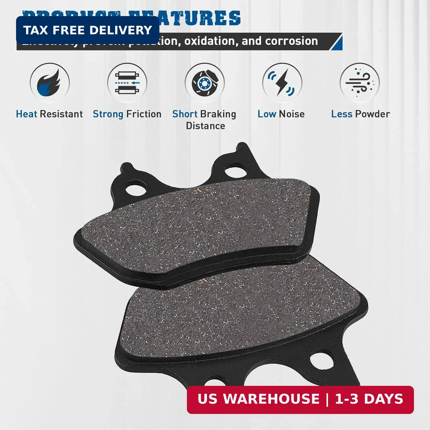 Brake Pads for Harley Davidson Road King Electra Glide Road Glide 2000-2007, Dyn
