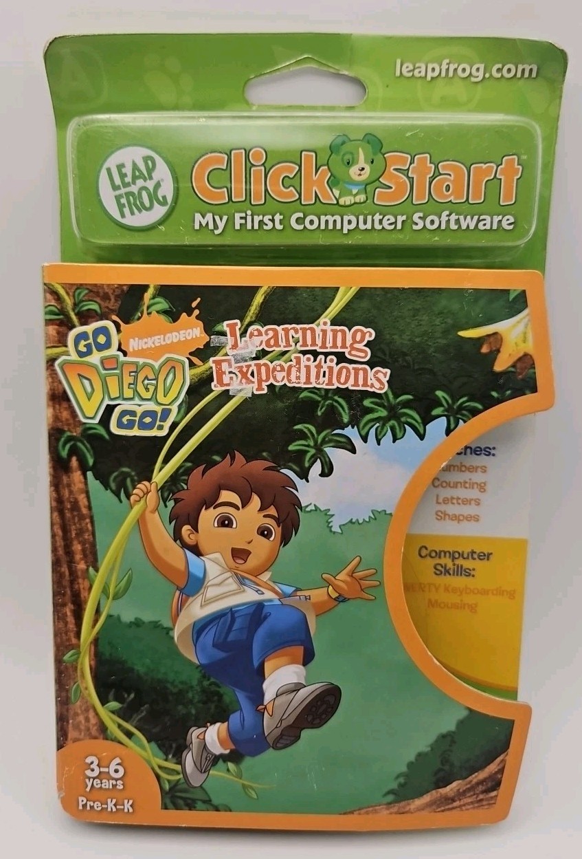 LEAP FROG CLICKSTART GO DIEGO GO LEARNING EXPEDITIONS COMPUTER SOFTWARE GAME NEW