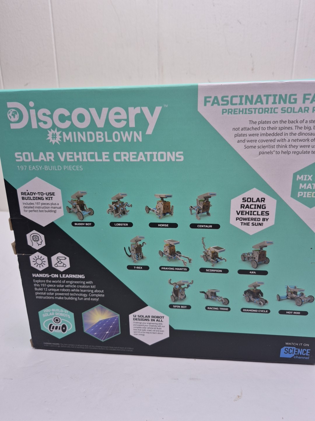 Discovery Children Mindblown STEM 12-in-1 Solar Robot Creation 190-Piece Kit New