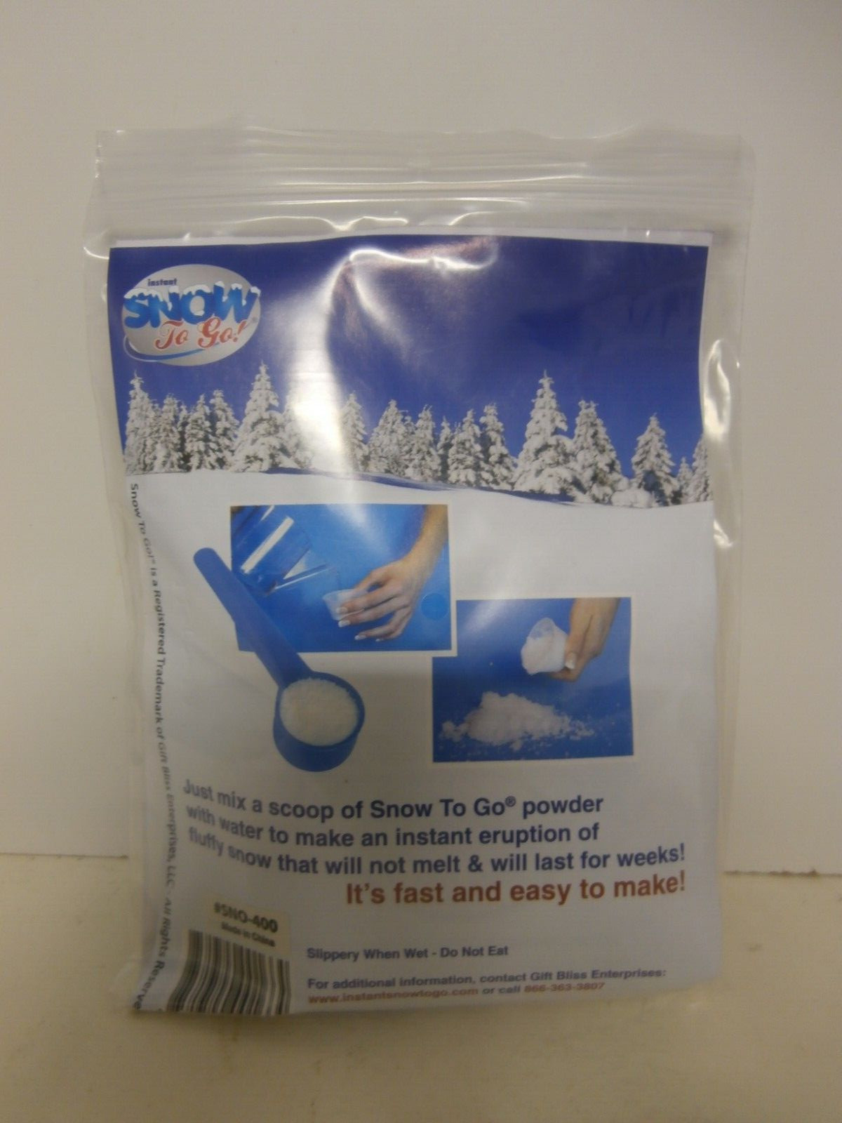 NEW Instant Snow Powder Just Add Water – Autism Sensory – Special Needs, 1 Count
