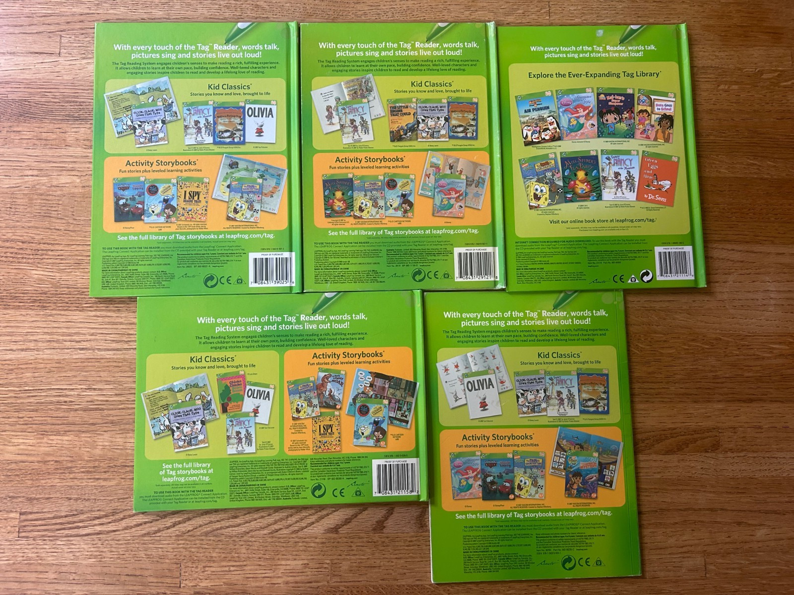 GUC Leap Frog Tag Reading System w/Pen, USB Cable, CD, 14 Books & Carrying Case