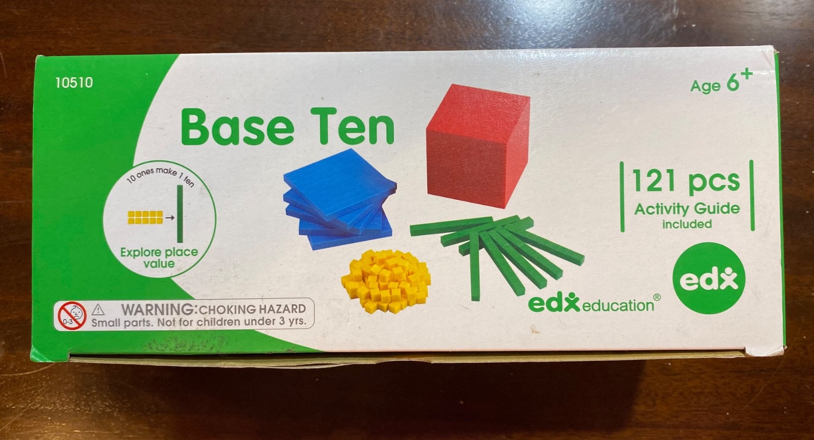 Base Ten Blocks, Colored Math Blocks, School Supplies, 121 pcs