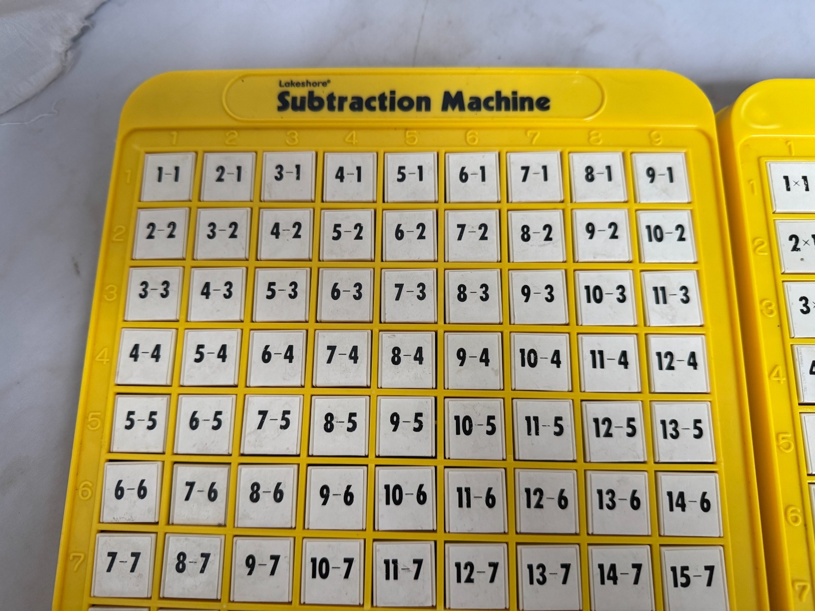 2 Lakeshore Learning Multiplication & Subtraction Math Machine Facts set Clean
