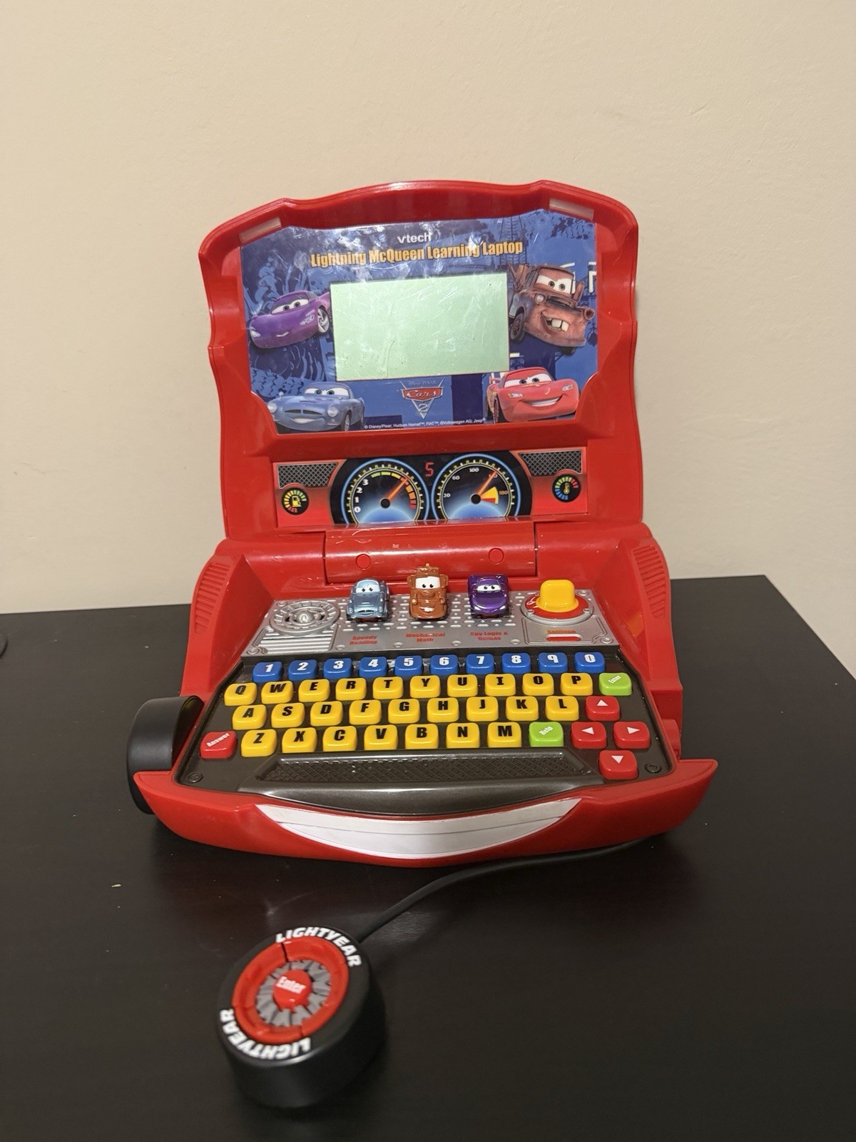 Disney Pixar Cars 2 Lightning McQueen VTech Learning Laptop W/ Mouse Works