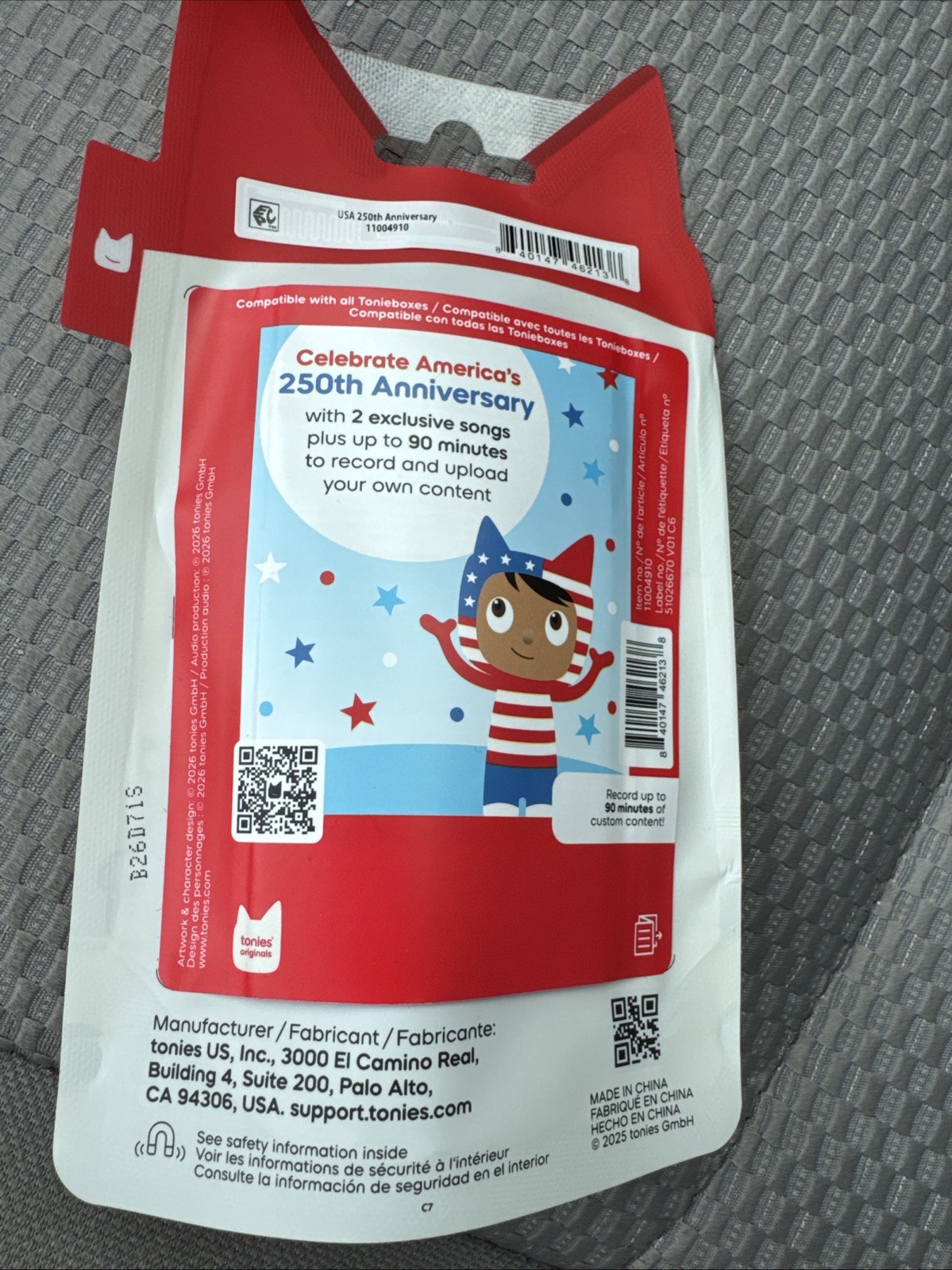 NEW America 250th Anniversary Creative Tonies Figure Exclusive 🇺🇸 Toniebox